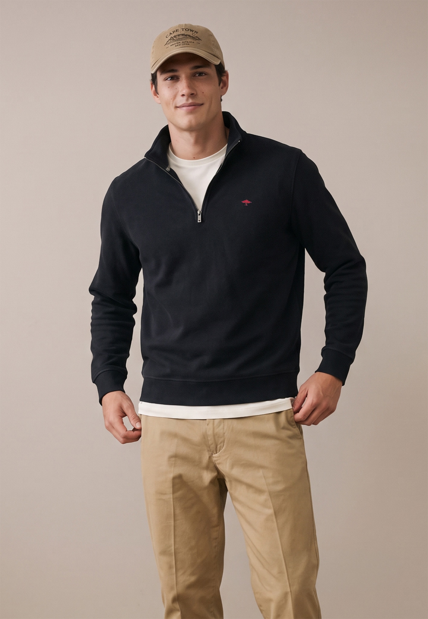 FYNCH-HATTON Sweatshirt, mit Logo Stickerei