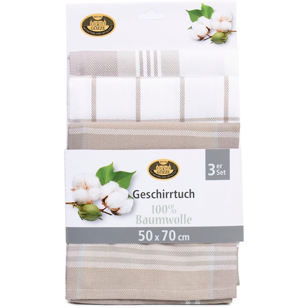 Gözze Geschirrtuch »Geschirrtücher, Des. 60058«, (Set, 3 tlg.)