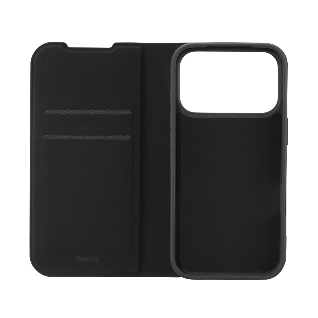 Hama Smartphone-Hülle »Handytasche Booklet für Apple iPhone 17 Pro mit Kartenfächer, Schwarz«, Standfunktion, Kartenfächer