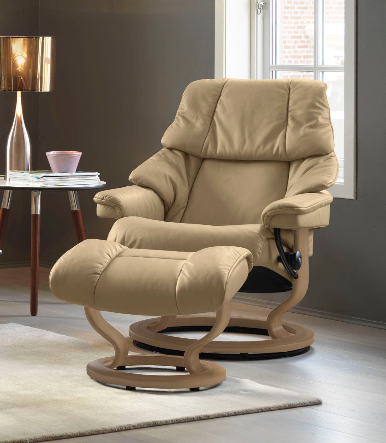 Stressless Fußhocker "Reno", mit Classic Base, Gestell Eiche