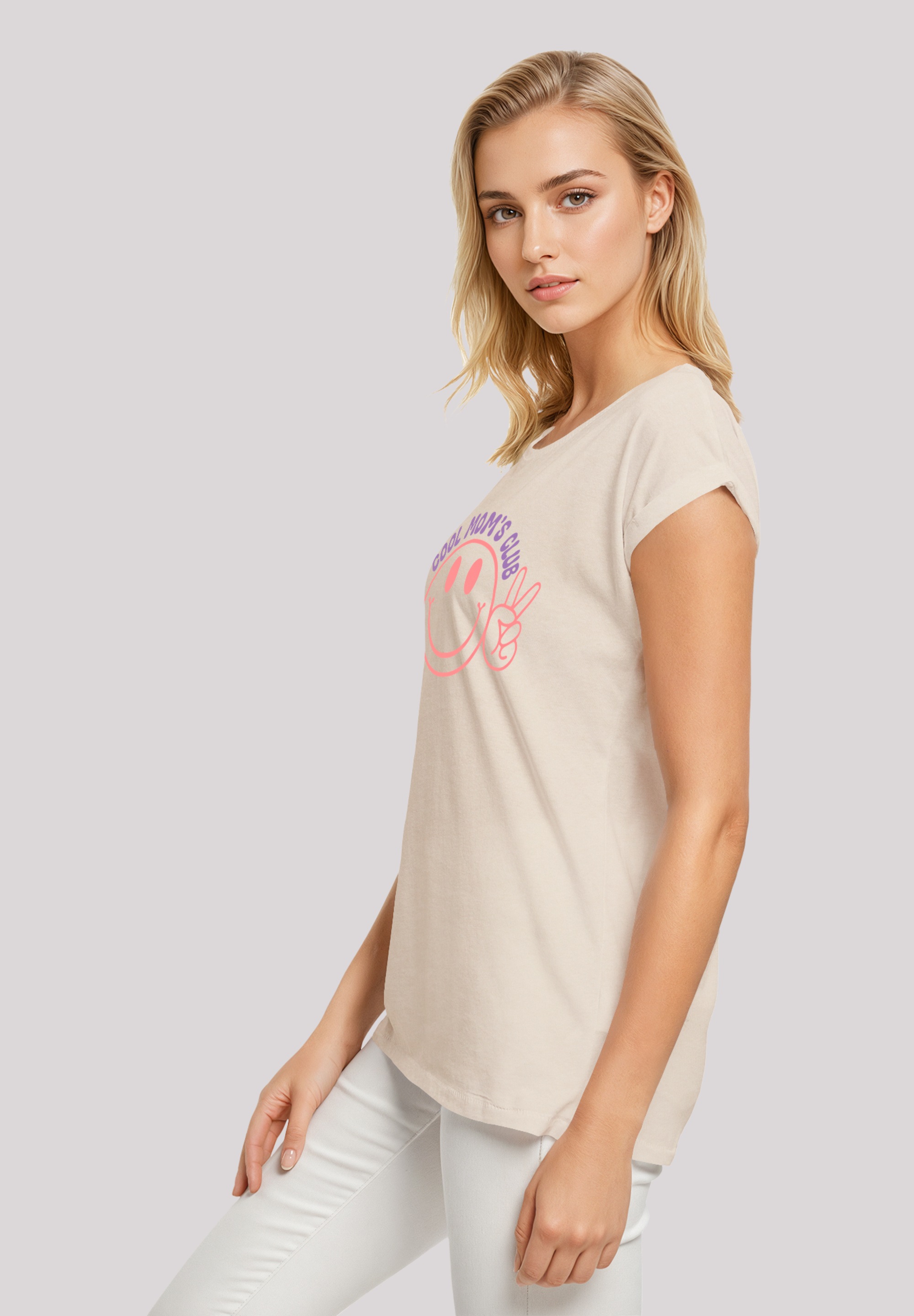 F4NT4STIC T-Shirt »Muttertag Cool Moms Club Peace Zeichen Pastell«, Premium Qualität