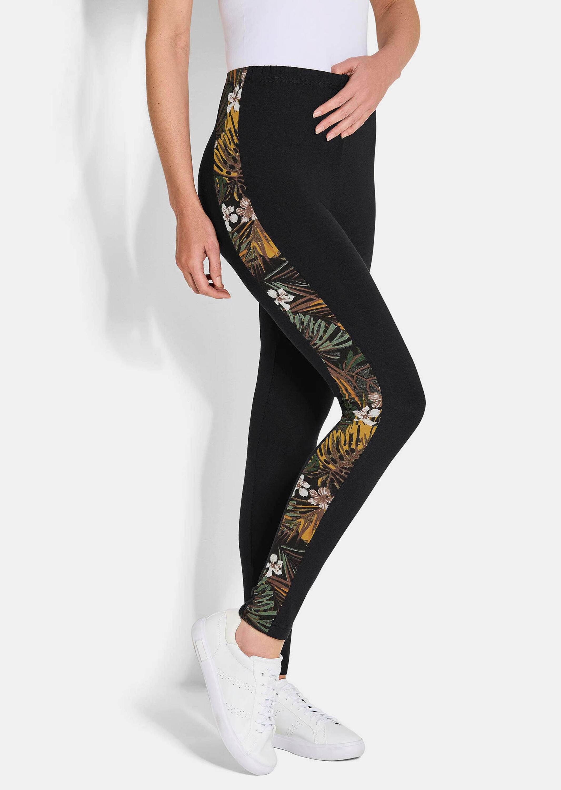 GOLDNER 2-in-1-Hose "Kurzgröße Schmale Doppelpack-Leggings" Dezenter Glanz