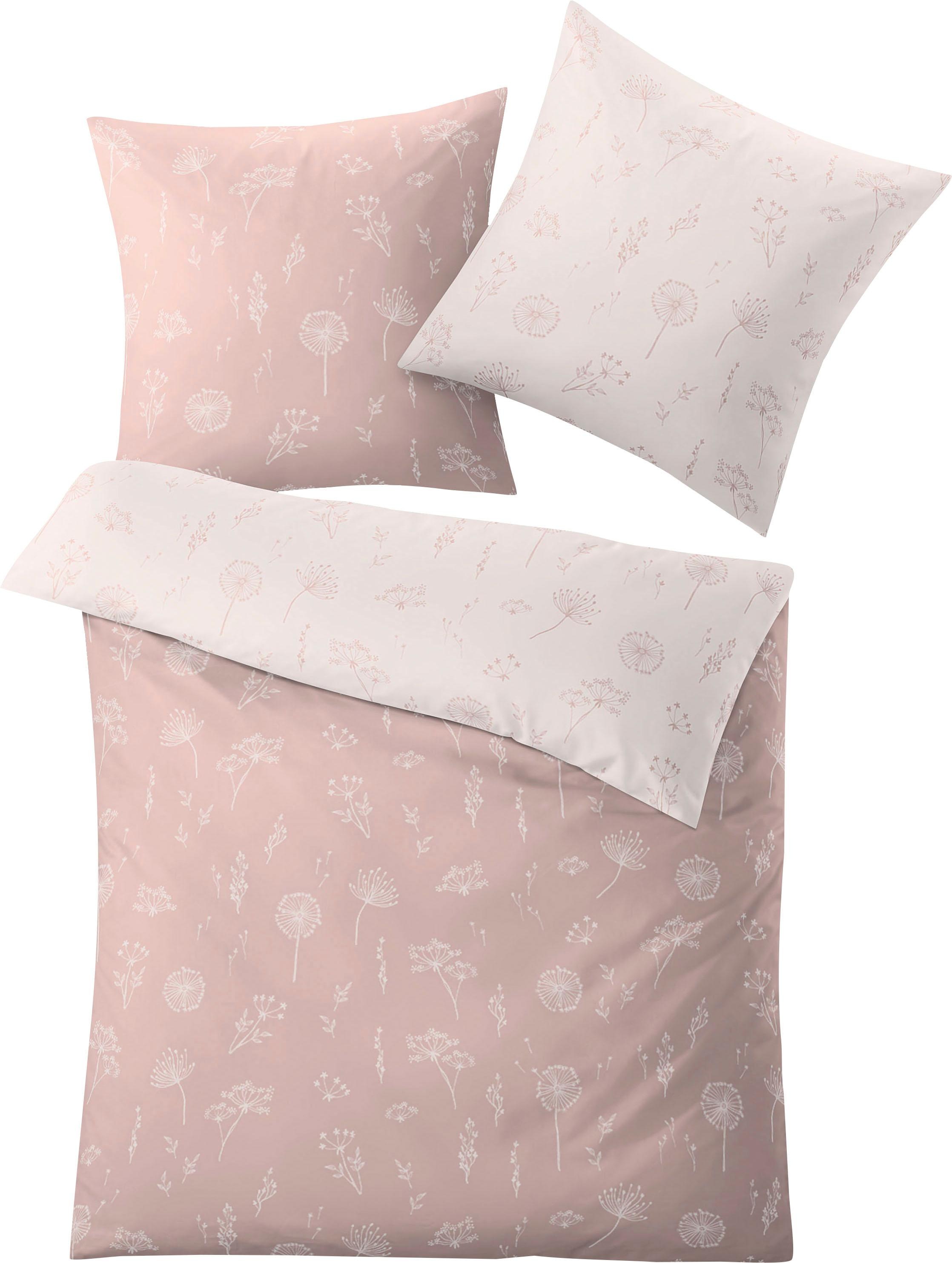 Thumbnail - Kleine Wolke Wendebettwäsche "Leone in Gr. 135x200 oder 155x220 cm" 2 Stk. tlg. geblümte Bettwäsche aus Baumwolle, Bettw...