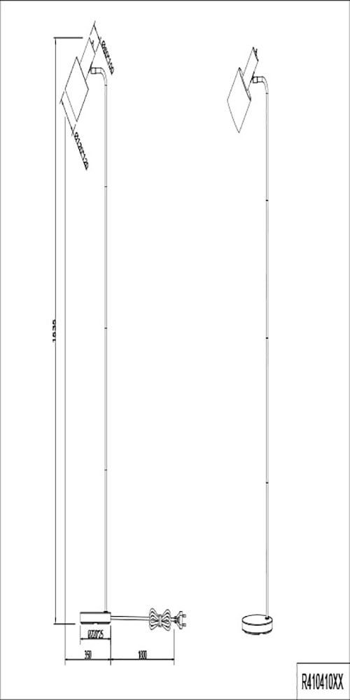 TRIO Leuchten Kippschalter BAUR max 1 153cm, am online »Adam«, kaufen flammig-flammig, | 10W, Stehlampe 1xE27 Stehleuchte Metallschirm exkl