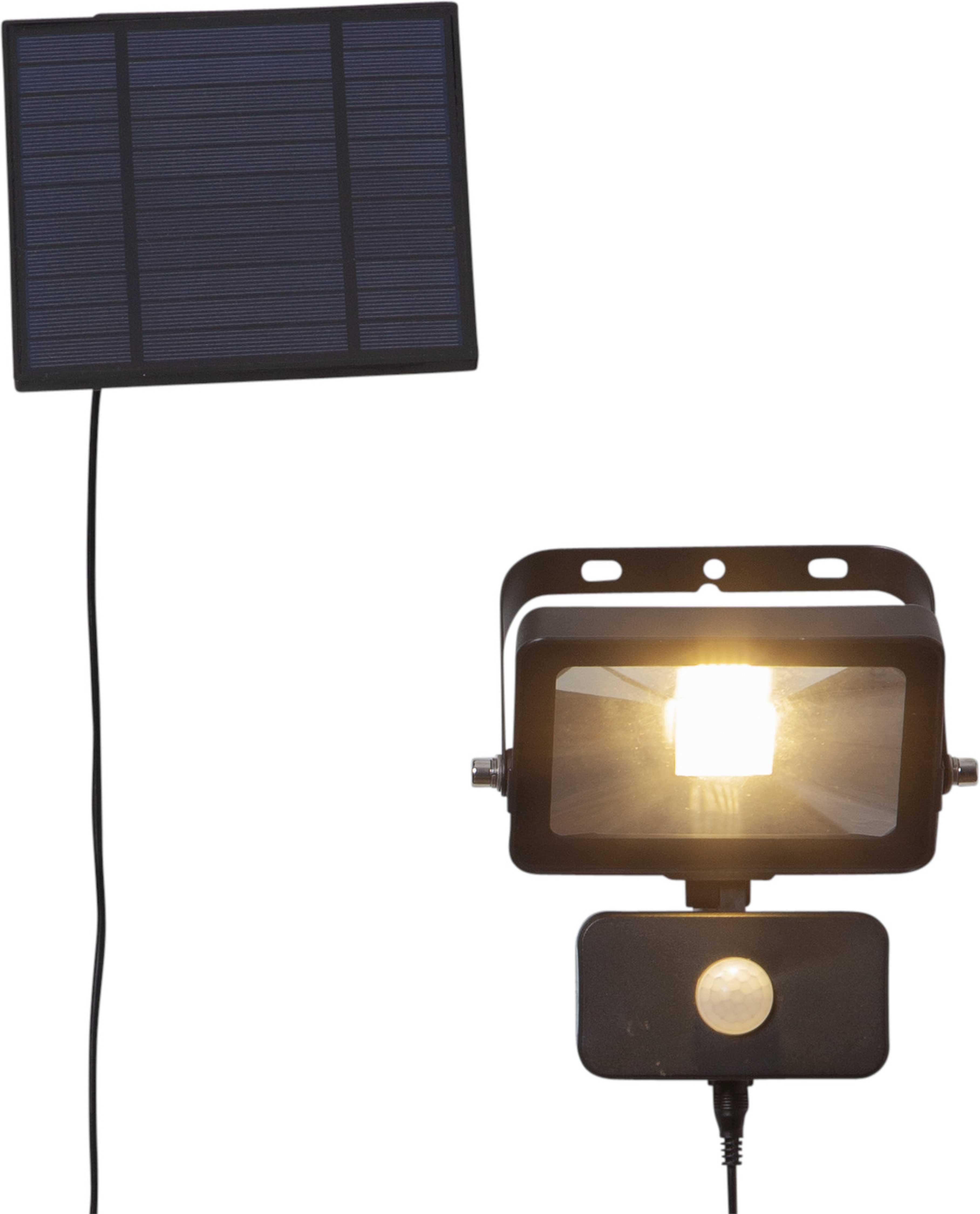 Parforce Traditional Hunting LED Solarleuchte "Solar-Spotlight Powerspot" LED-Board 1 Stk. Warmweiß PIR- und Dämmerungssensor, bis zu 800lm bei Bewegung, 40lm Dauerlicht