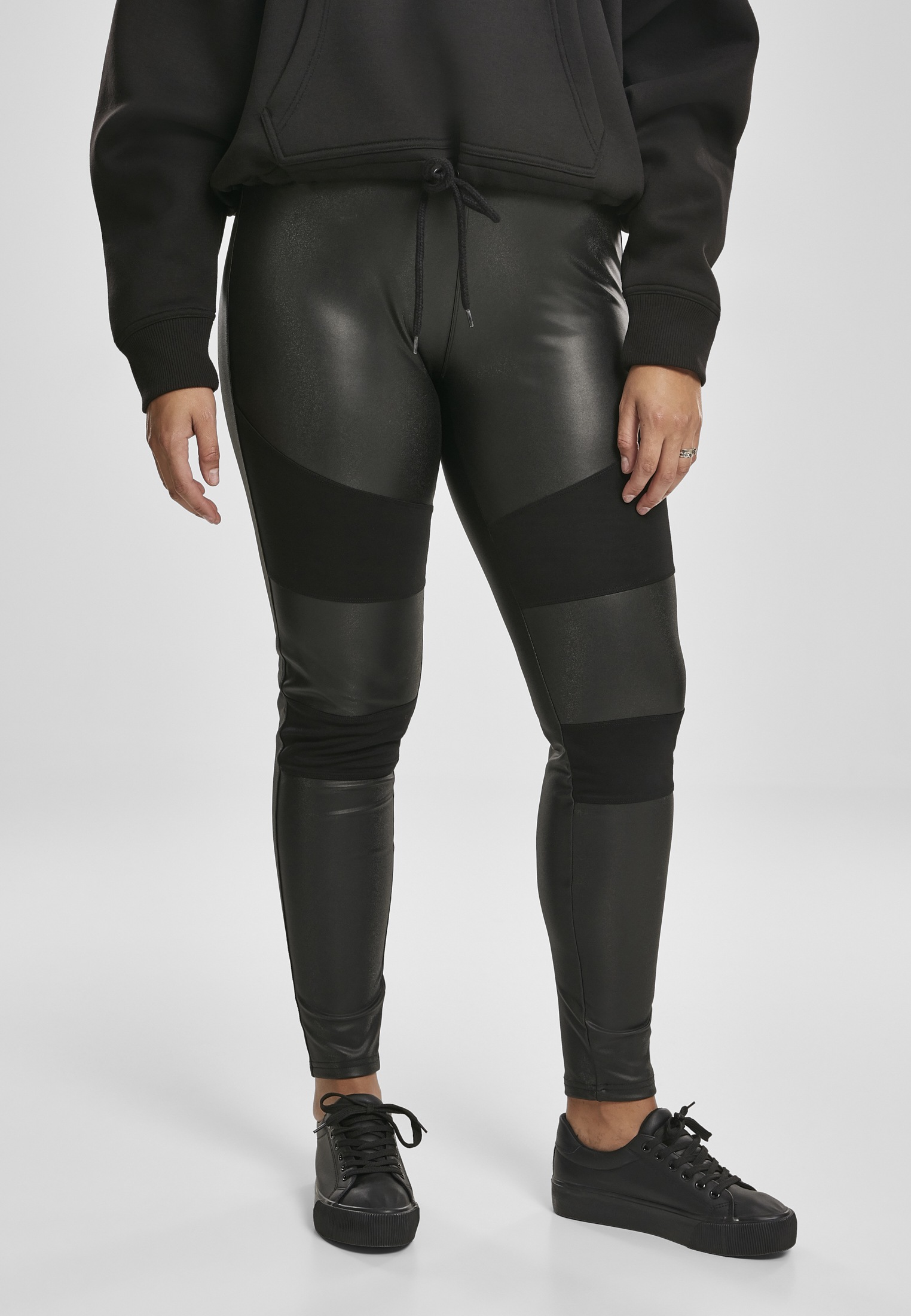 URBAN CLASSICS Leggings "Urban Classics Damen Ladies Fake Leather Tech Leggings", (1 tlg.)