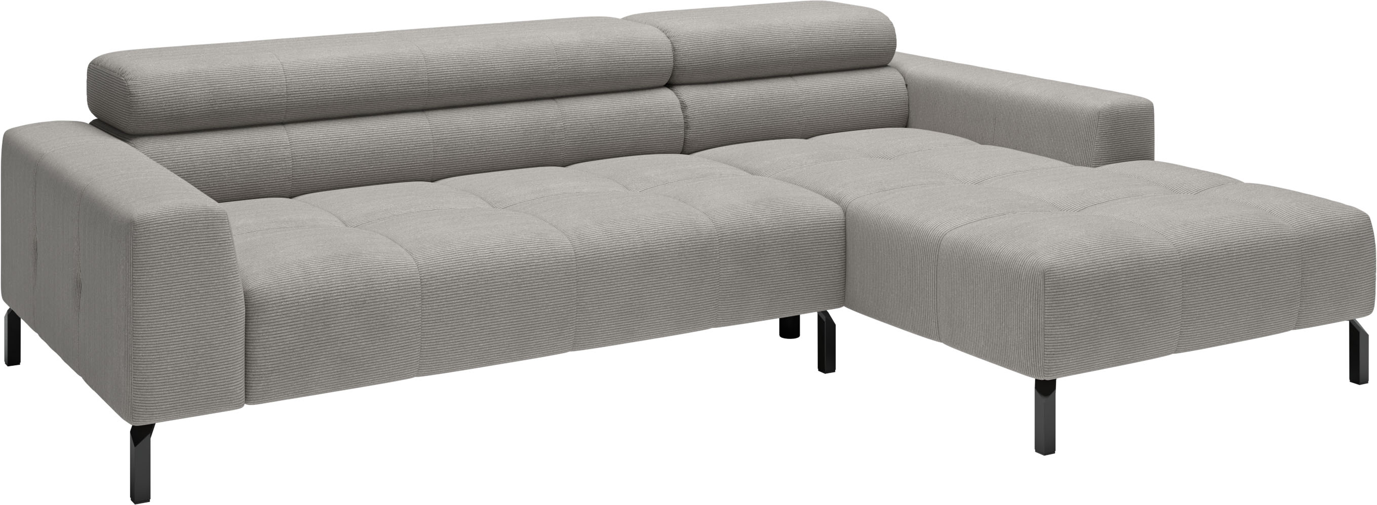 Thumbnail - Home affaire Ecksofa "Ecksofa Claya, L-Form, Kopfteilverstellung, Breite 258 cm" Moderne Steppung, weicher Polsteraufbau...