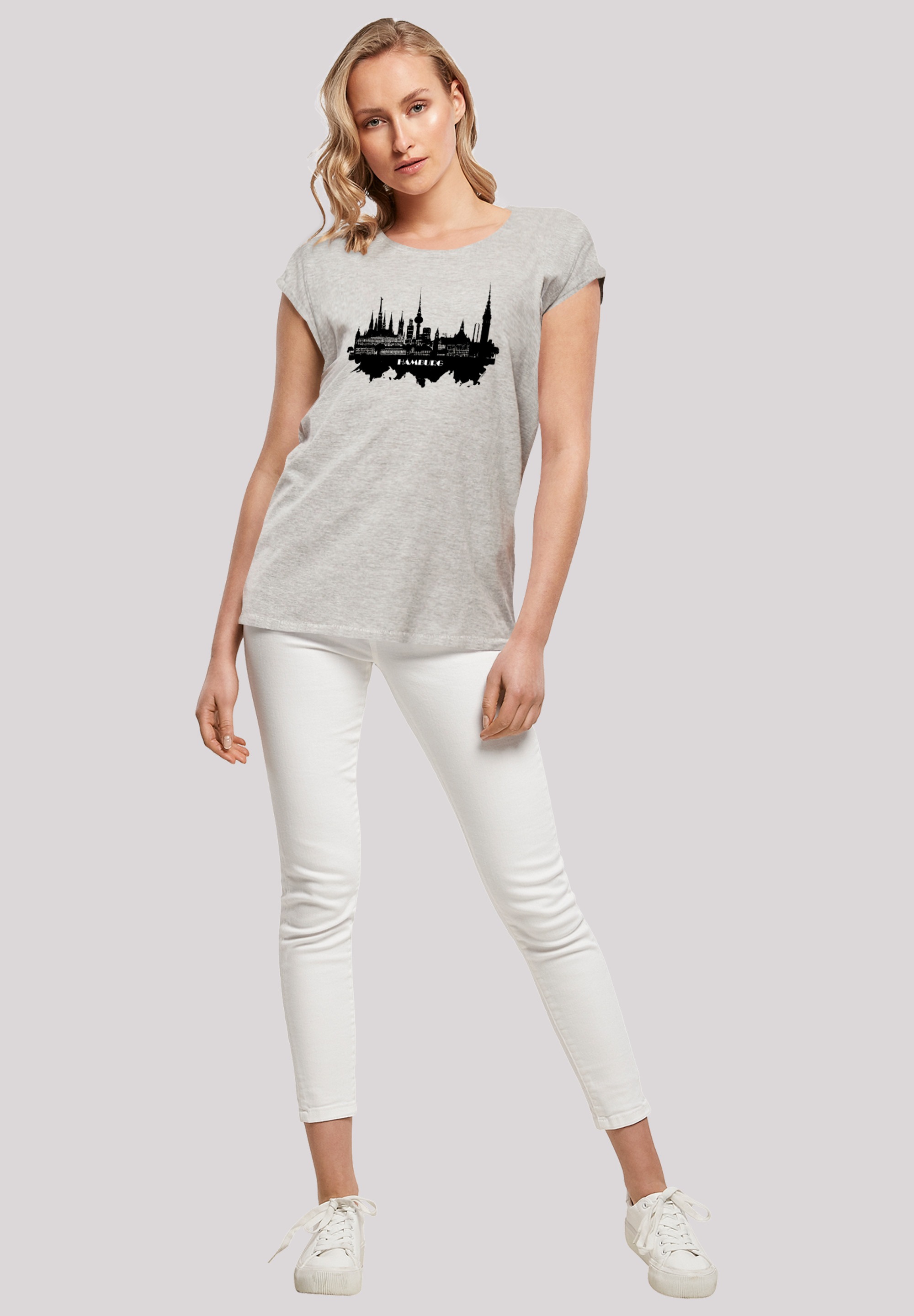 F4NT4STIC T-Shirt »Cities Collection - Hamburg skyline«, Print