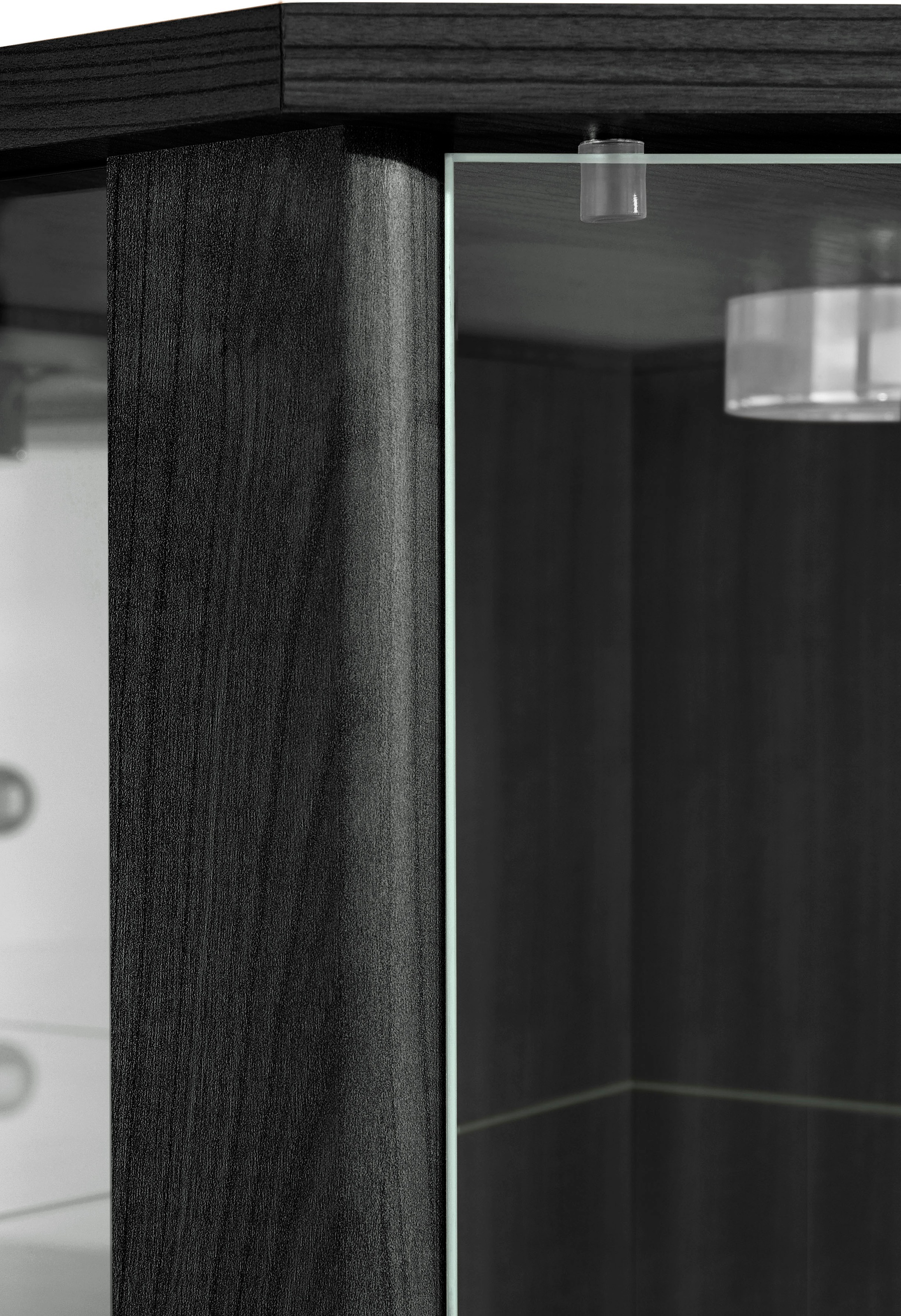 fif möbel Eckvitrine »TRIO Höhe ca. 172 cm, ink. Beleuchtung«, Eckvitrine/Glasvitrine 1x Glastür, perfekt für Sammler, Sammlervitrine