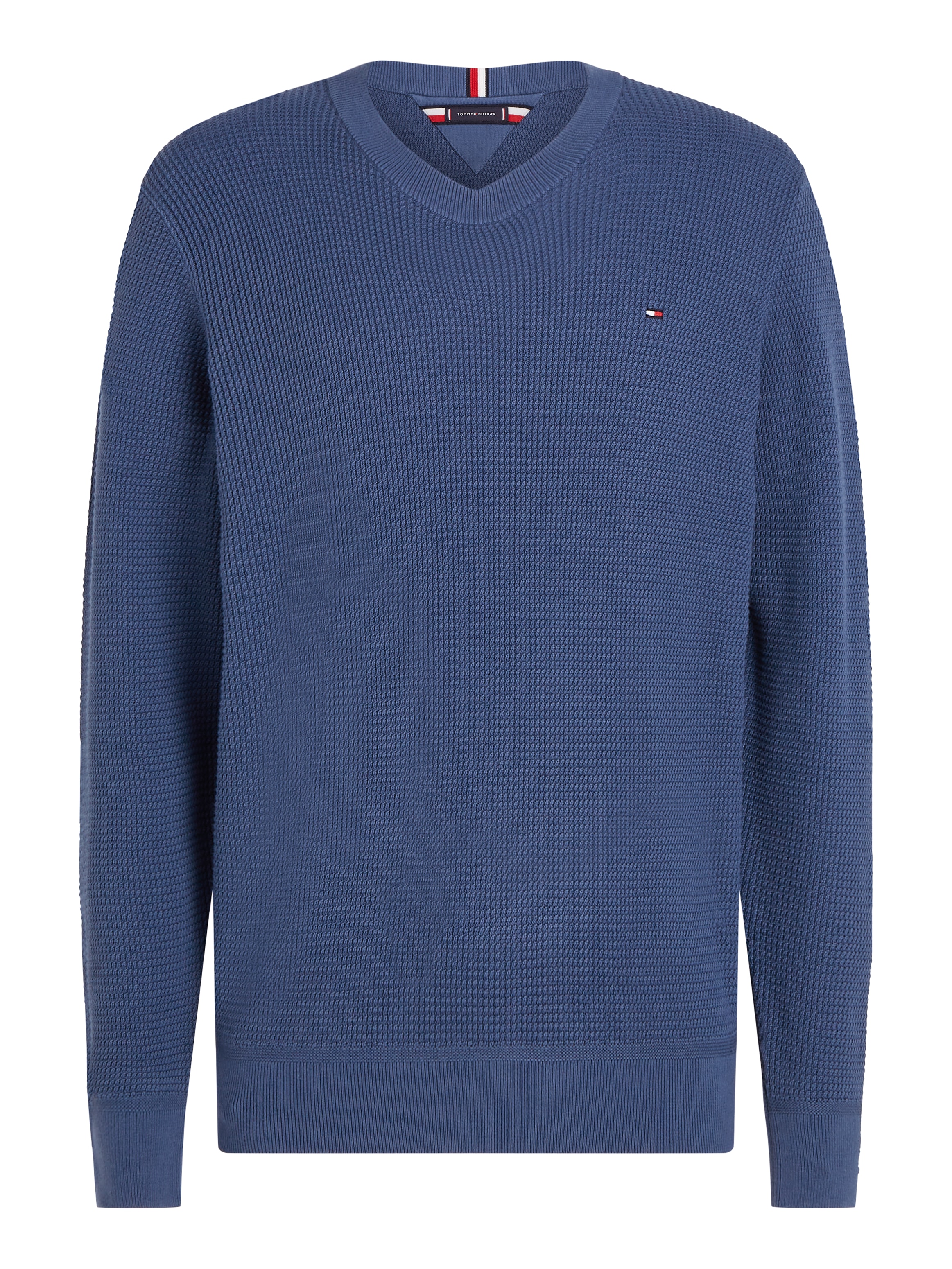 Tommy Hilfiger Rundhalspullover »REFINED STRUCTURE CREW NK«, mit feiner Struktur