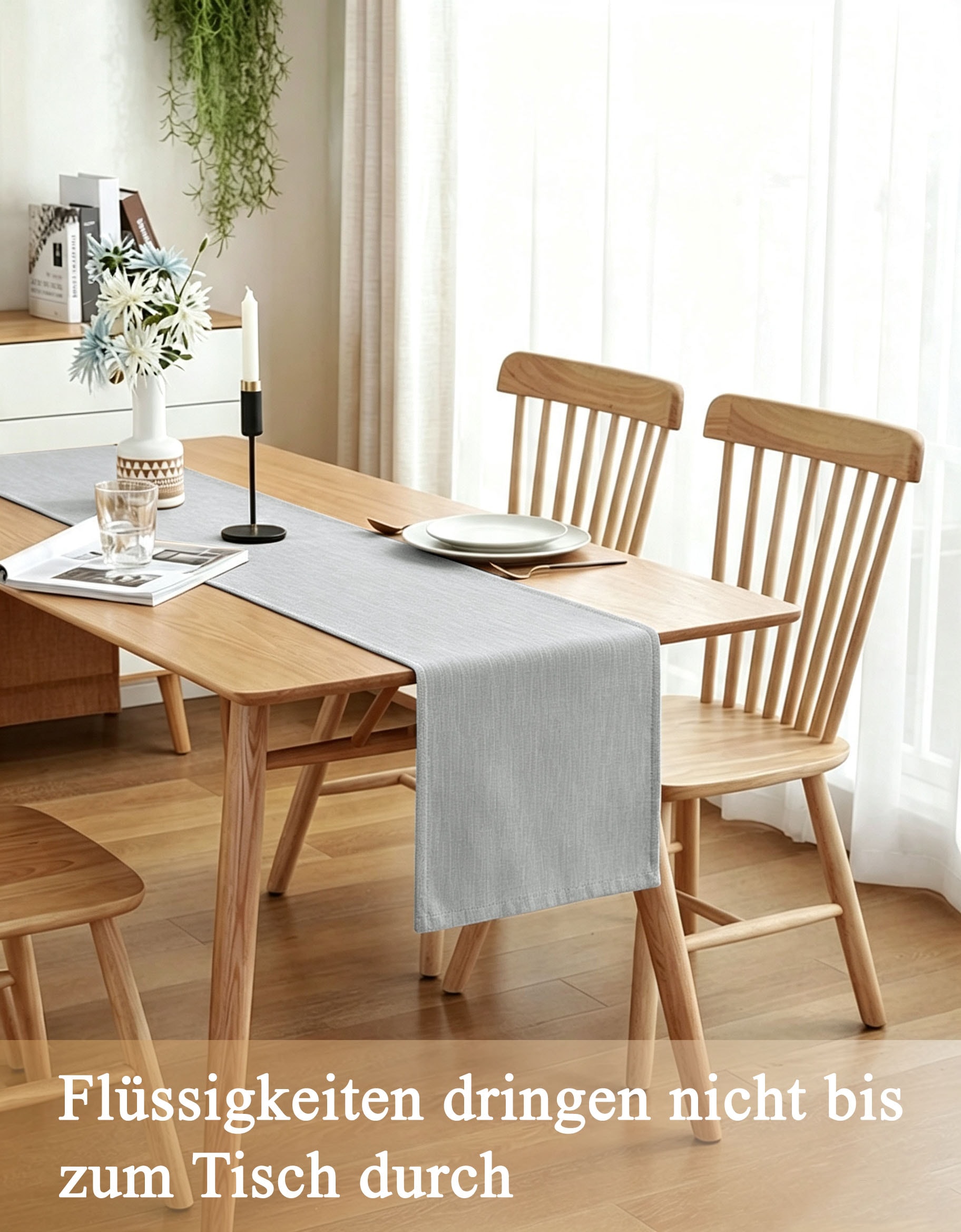 OTTO home Tischläufer "Ozzie" Formstabil & pflegeleicht, gewebtes Design, uni, Dekoration, Esszimmer