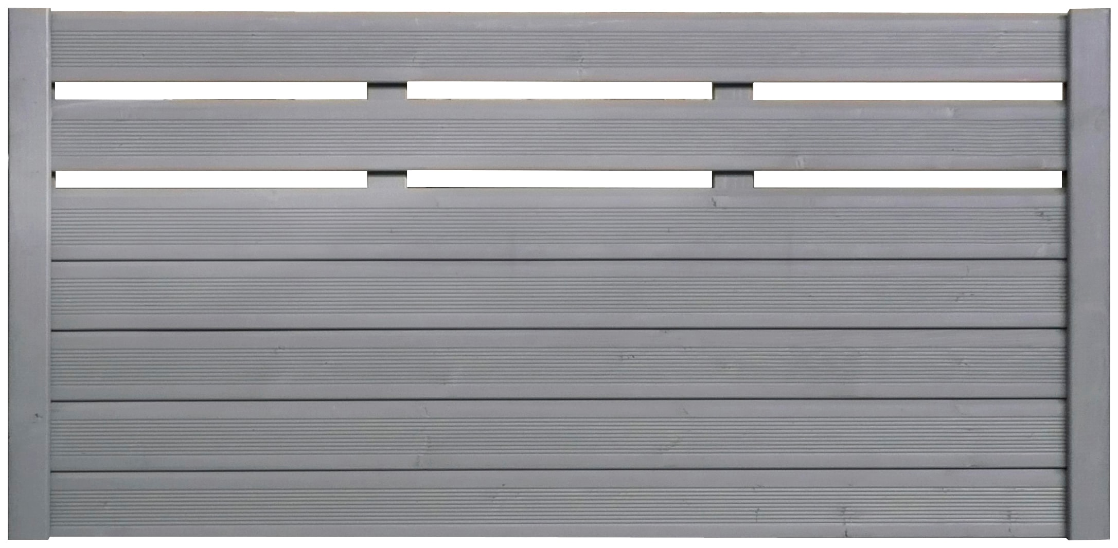 Holzzaun, Fichte grau lasiert, LxH: 180x90 cm
