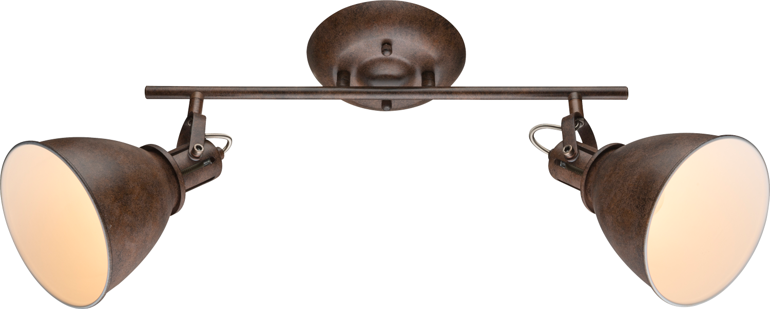 GLOBO LIGHTING Deckenstrahler »GIORGIO«, Leuchtmittel E14 | ohne Leuchtmittel, Spot/rostfarben/innen weiß/LxBxH: 450x150x210mm