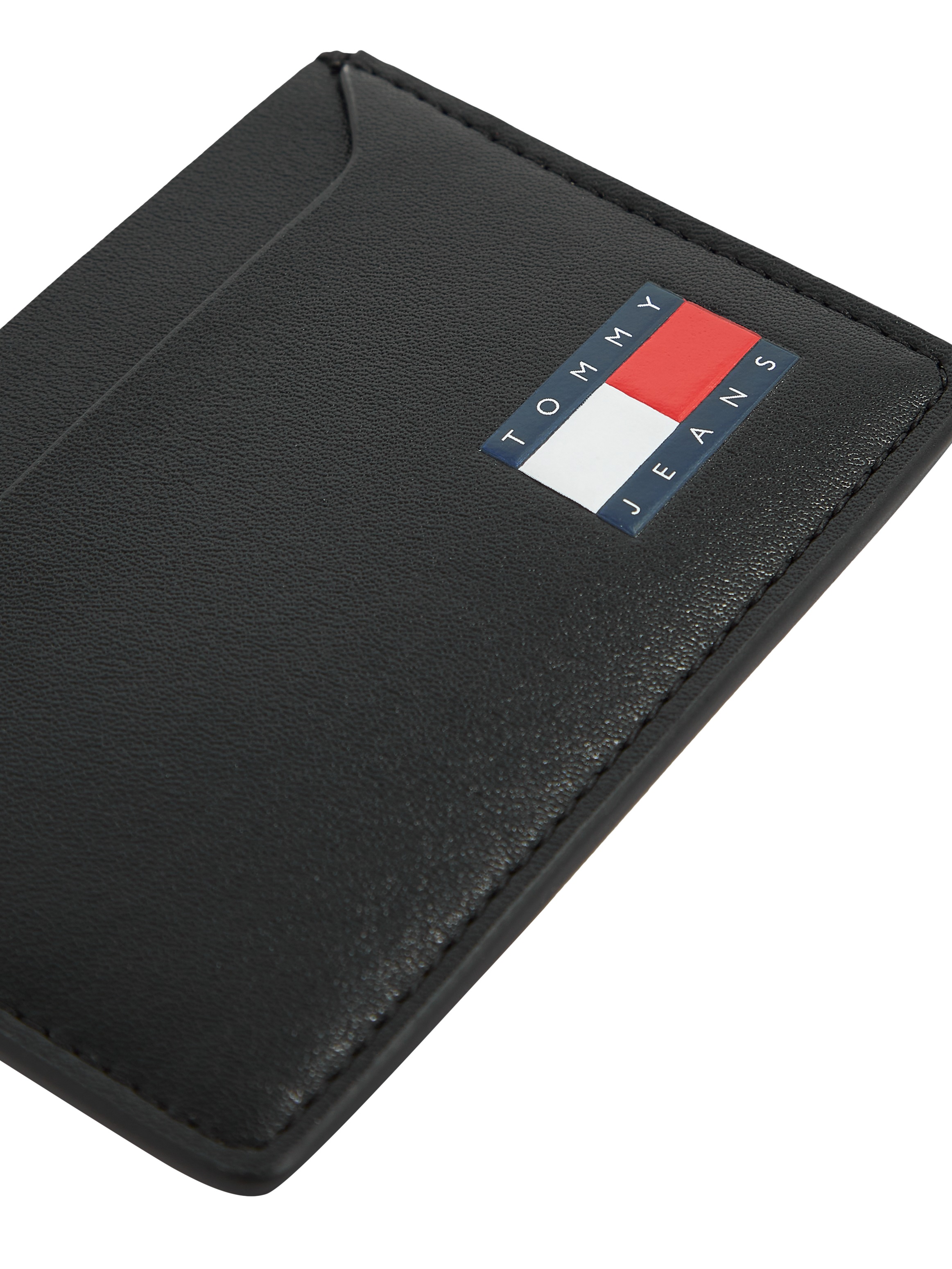 Tommy Jeans Kartenetui »TJM HERITAGE LEATHER CC HOLDER«, Men Mini Geldbörse, Portemonnaie, Kartenhalter mit Logoflagge