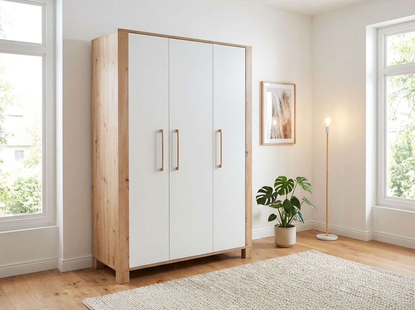 arthur berndt Babyzimmer-Komplettset »Babyzimmer Set »Marlon« 3-teilig« Set, Kleiderschrank, Kinderbett und Wickelkommode, 3 Stk. tlg.