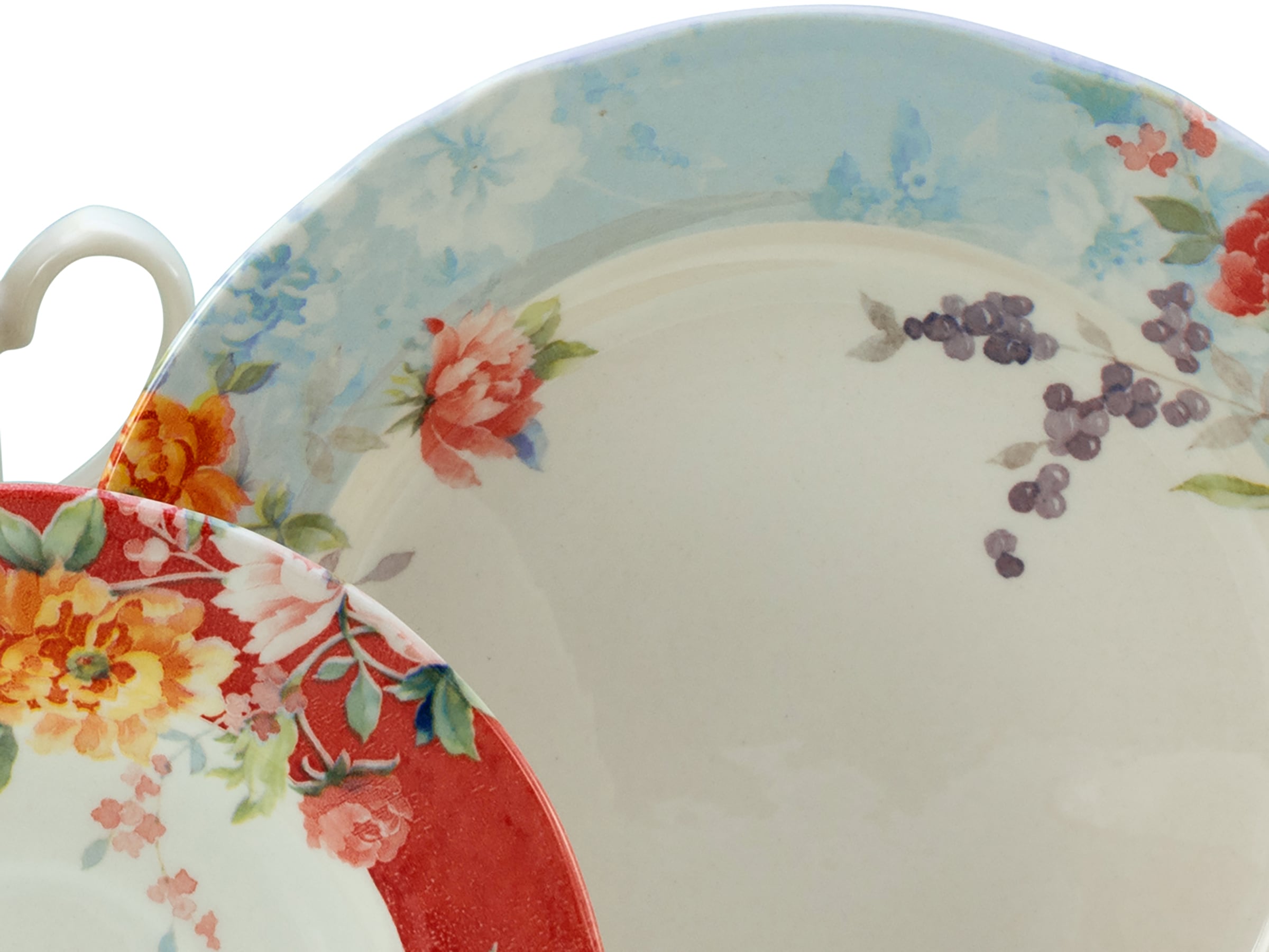 CreaTable Kaffeeservice »Crimson Bunt, Service 18-tlg.« Blütendekor, Designklassiker