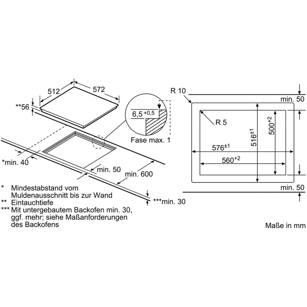 SIEMENS Induktions-Kochfeld von SCHOTT CERAN® »EU601FEB2E«, EU601FEB2E