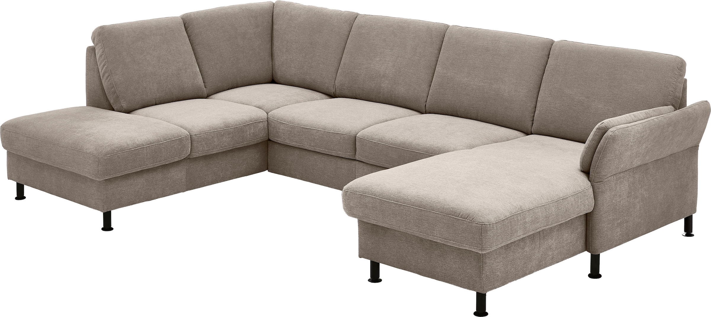 Die PlanBar Wohnlandschaft "ZE-EM18013 U-Form, Breite 305 cm" wahlweise mit Kopfstützen und Liegearmlehne