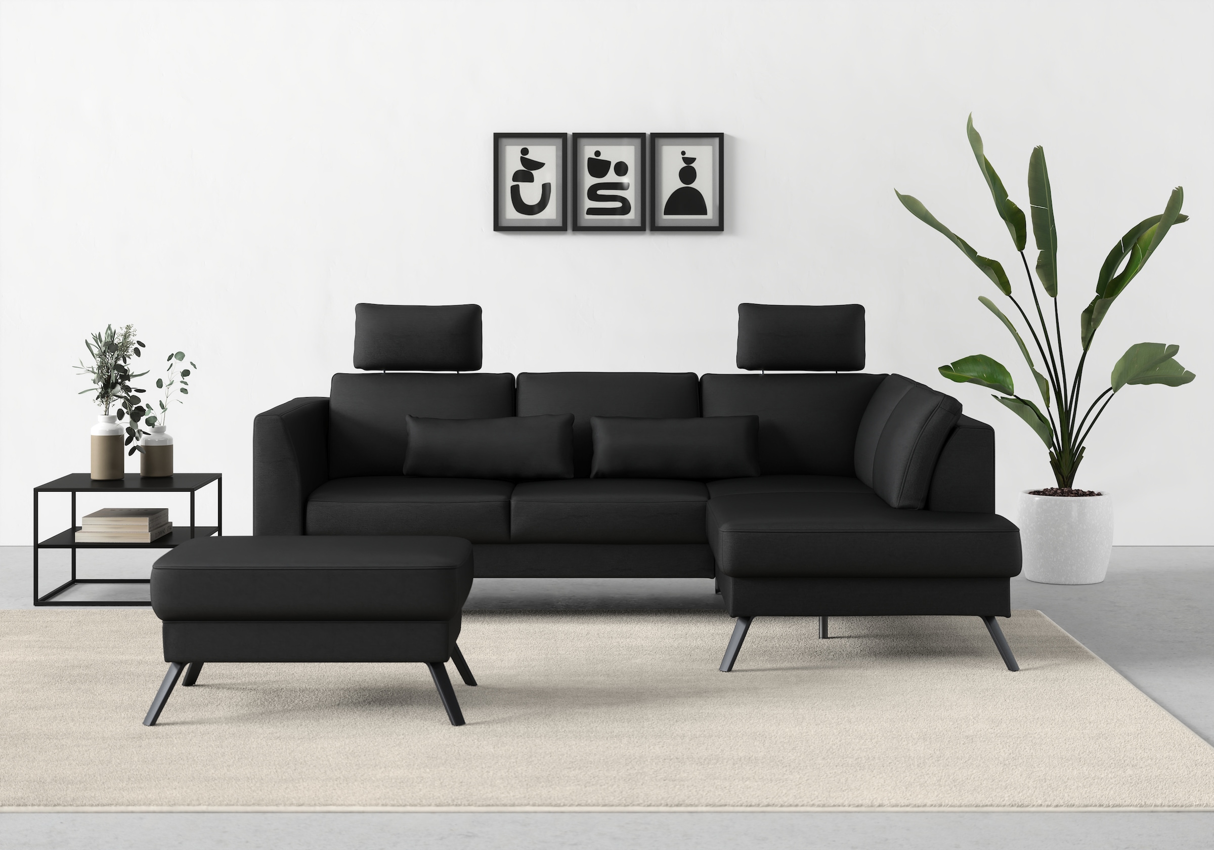 sit&more Ecksofa "Lindholm L-Form" mit Sitztiefenverstellung und Federkern günstig online kaufen