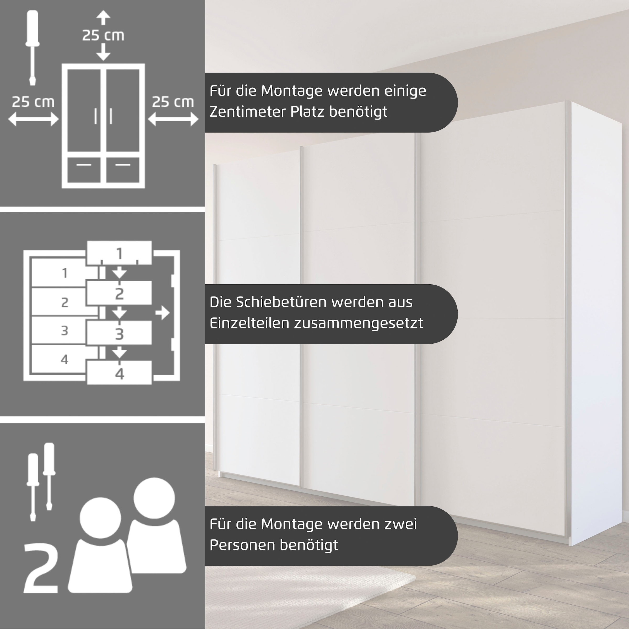 rauch Schwebetürenschrank »Kleiderschrank Schrank OTTO´S CHOICE Garderobe AGORDO«, (in zwei Griff-Farben), Top Innenausstattung, in 4 Breiten und 2 Höhen MADE IN GERMANY
