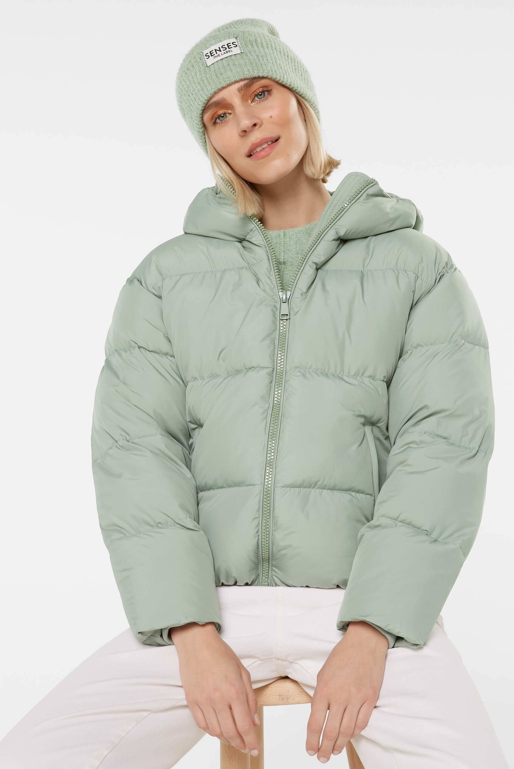 SENSES.THE LABEL Winterjacke mit Kapuze mit elastischen Steppnähten