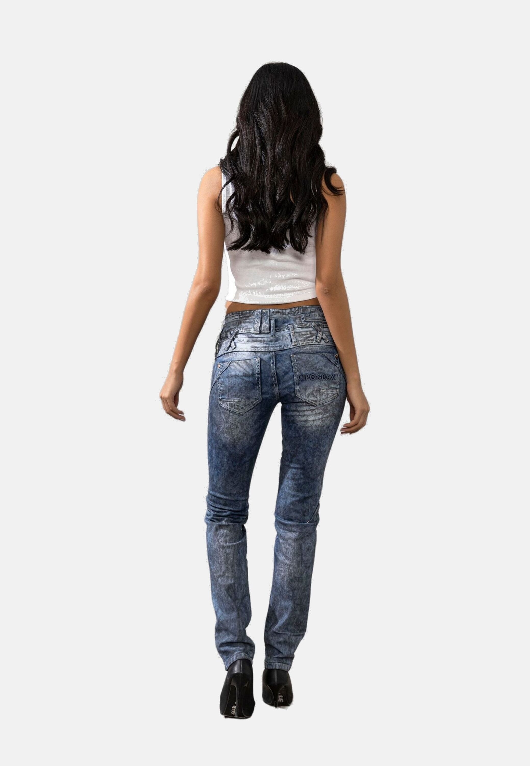 Cipo & Baxx Slim-fit-Jeans »Jeans«, mit Dreifachbund, WD245