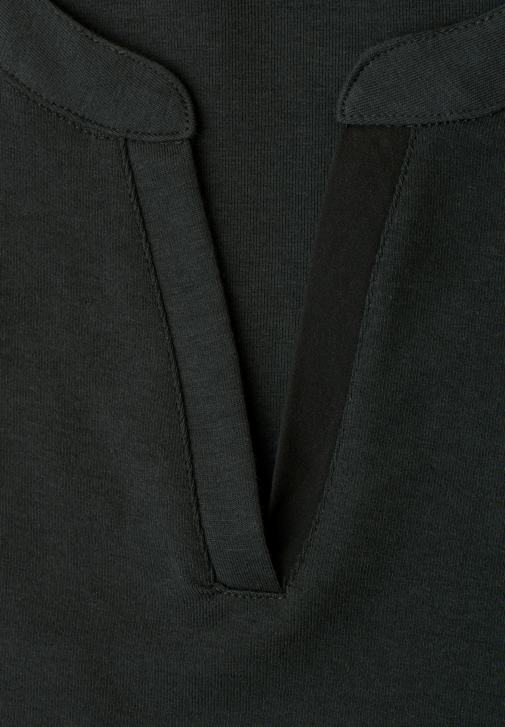STREET ONE T-Shirt mit geschlitztem Rundhalsausschnitt