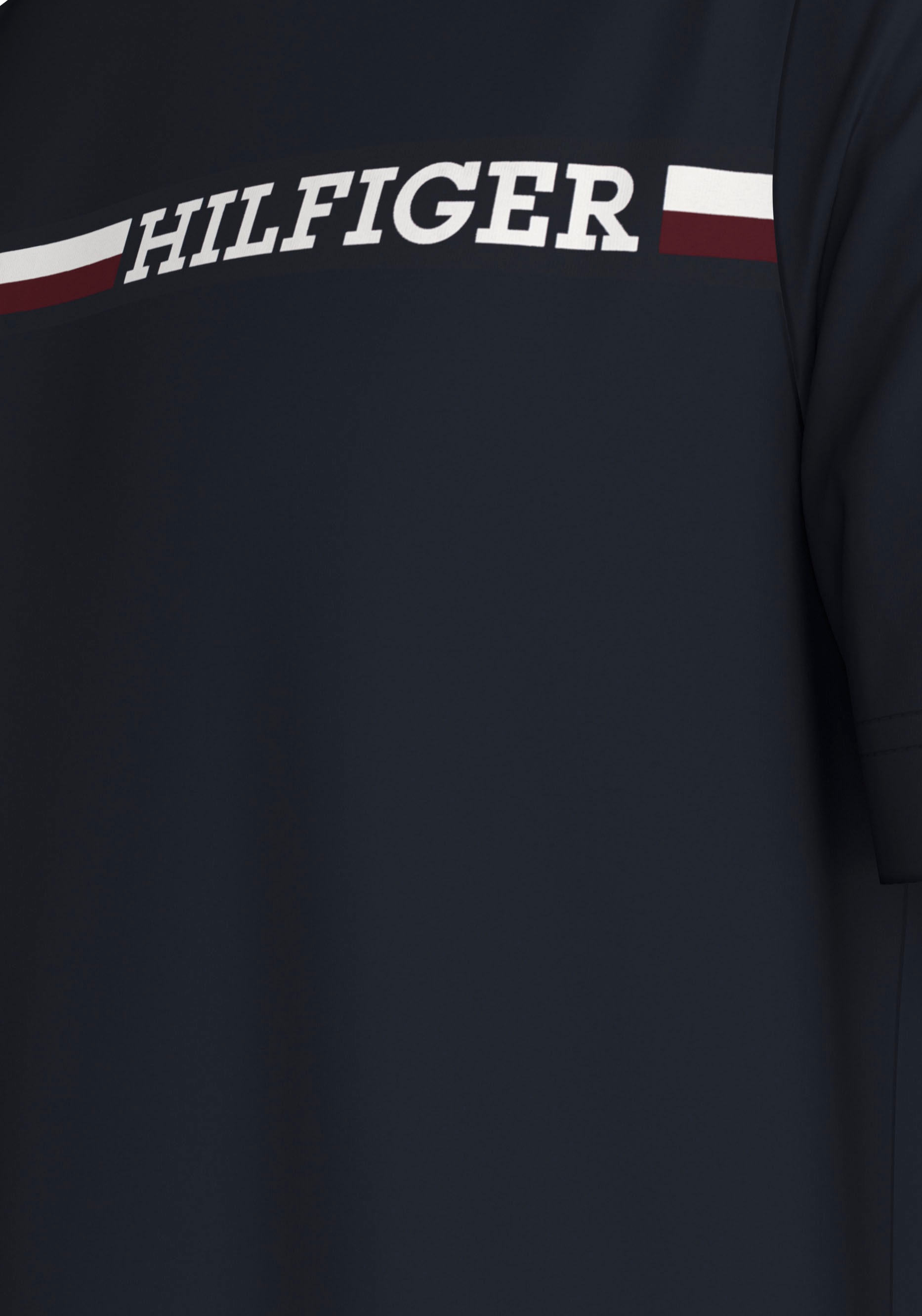 Tommy Hilfiger Big & Tall T-Shirt »BT-CHEST STRIPE TEE-B«, Große Größen mit Logostickerei