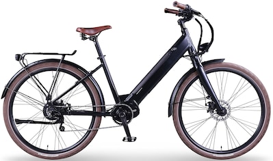 E-Bike »City 25 Julia Wave 45 cm Schwarz 28"«, Enviolo, Mittelmotor 250 W