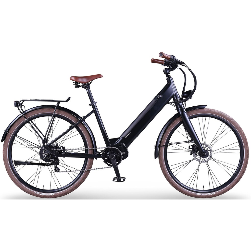 eGO Movement E-Bike »City 25 Julia Wave 45 cm Schwarz 28"«, Enviolo, Mittelmotor 250 W