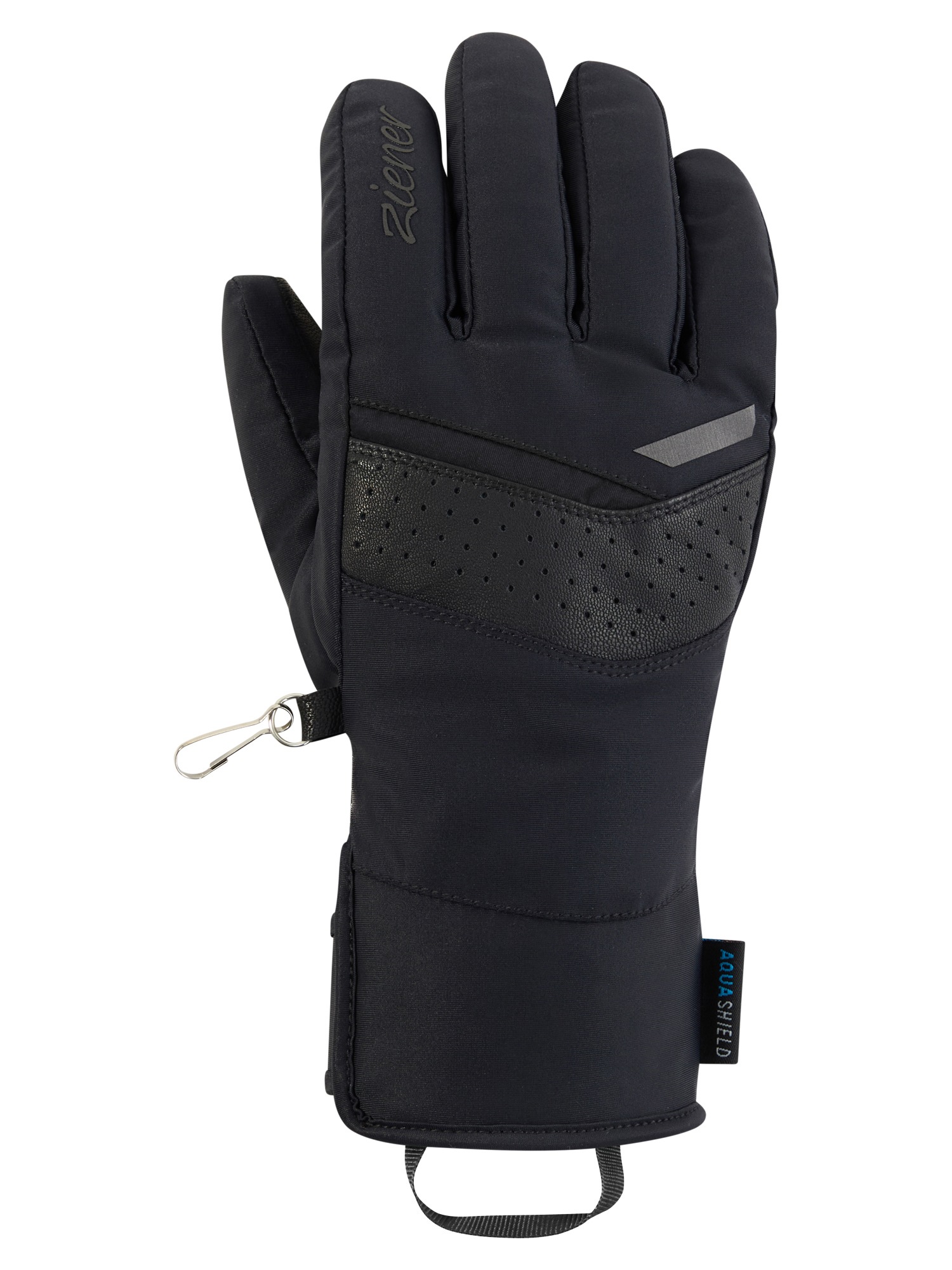 Ziener Skihandschuhe »KJARTA AQUASHIELD® DAMEN« wasserdicht, winddicht, atmungsaktiv, Wollwattierung, Lederinnenhand