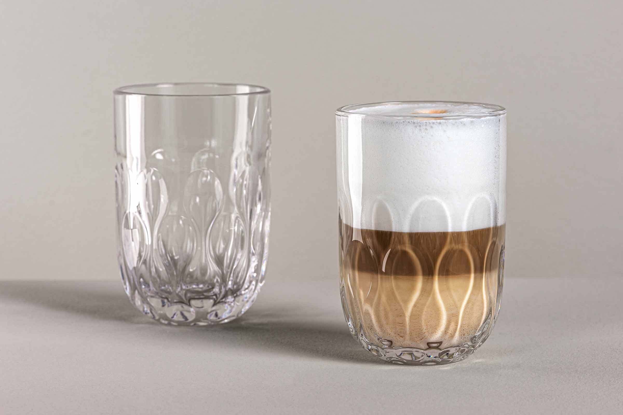 LEONARDO Latte-Macchiato-Glas »Latte Macchiato Gläser (3) Gocce 390 ml 2er Set transparent«