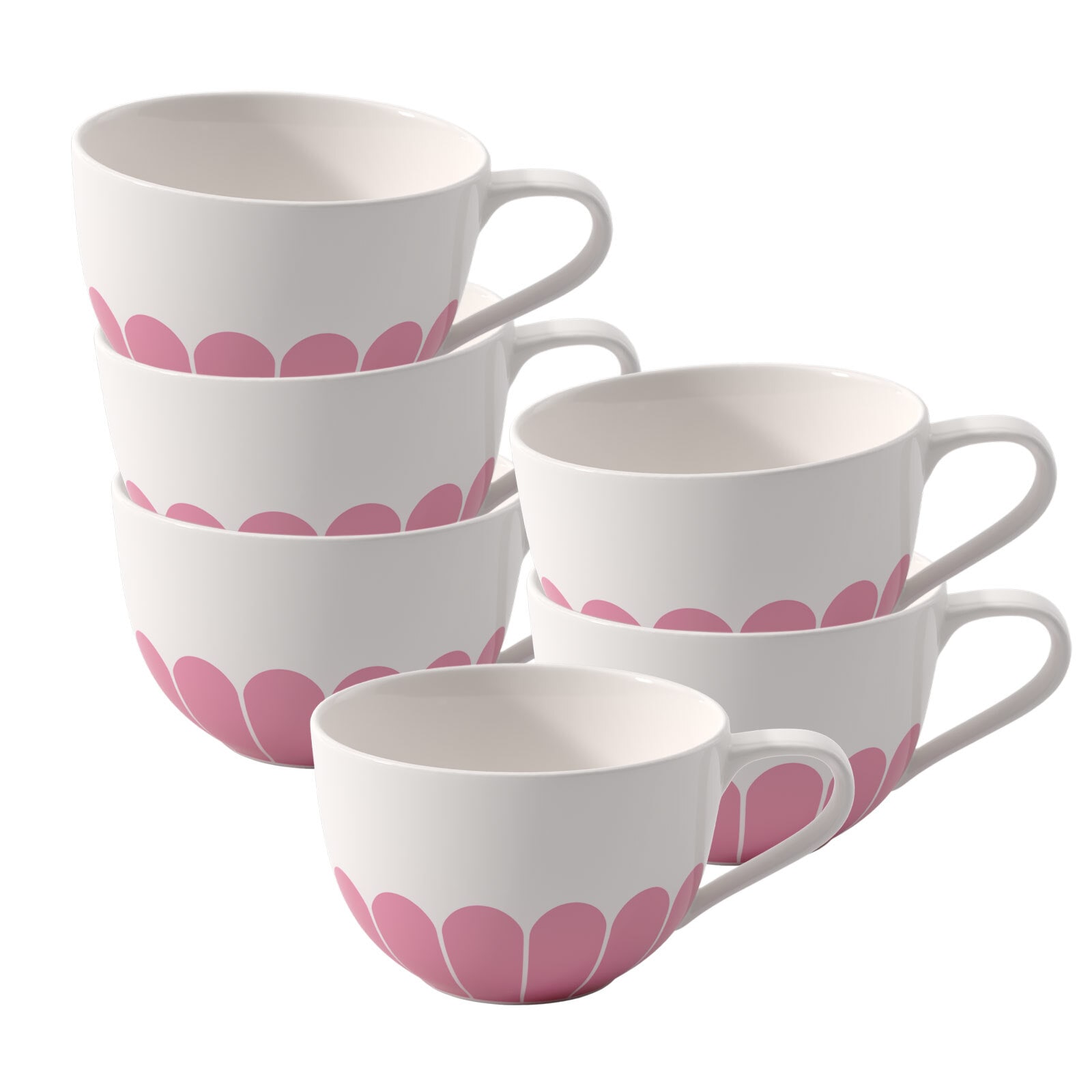 Villeroy & Boch Tasse "Cappuccinotassen Fleur Couleur 300 ml 6er Set" Spülmaschinenfest, Mikrowellensicher