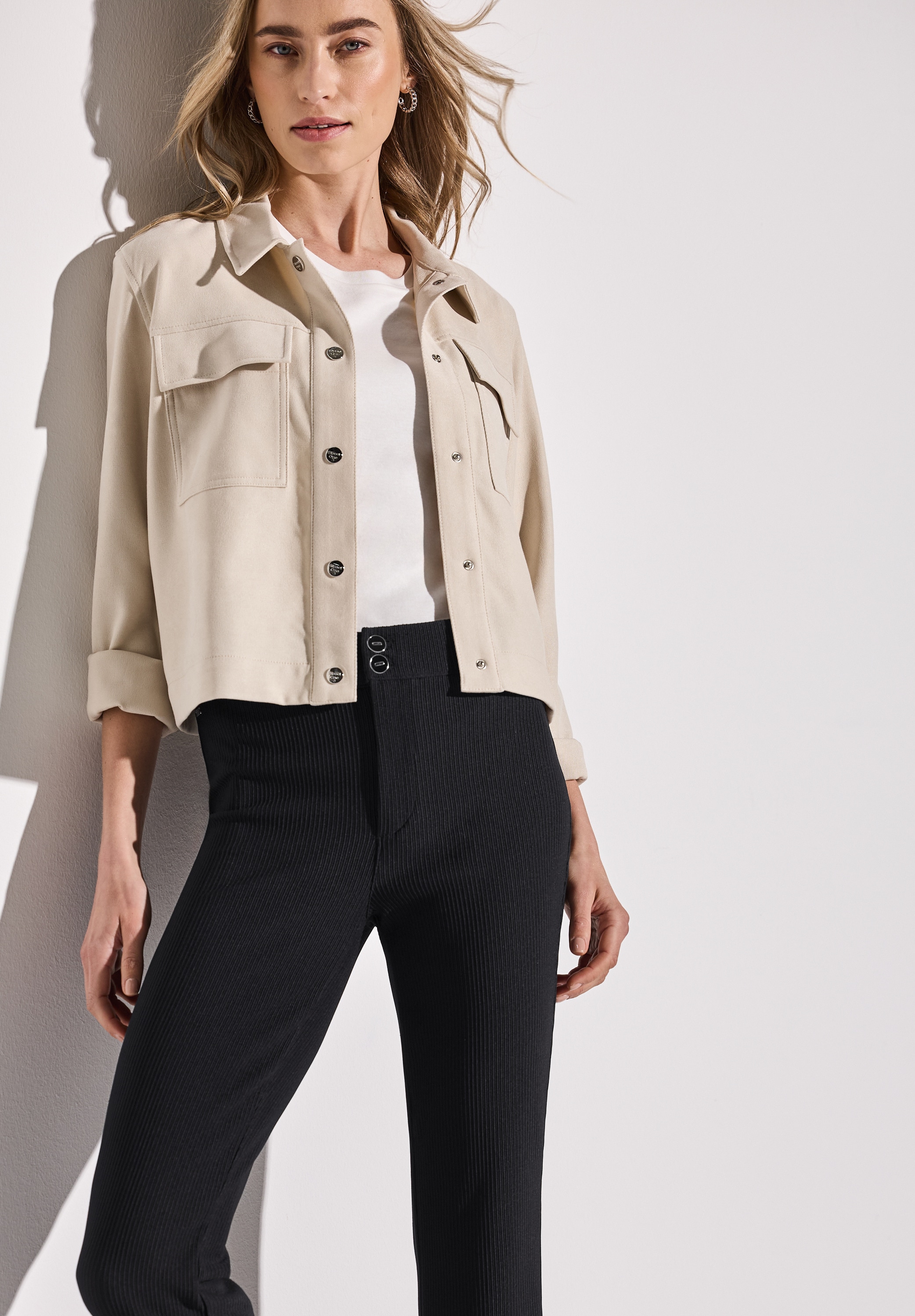 STREET ONE Bootcuthose »Style HOPE«, im Skinny Fit und mit Struktur-Optik