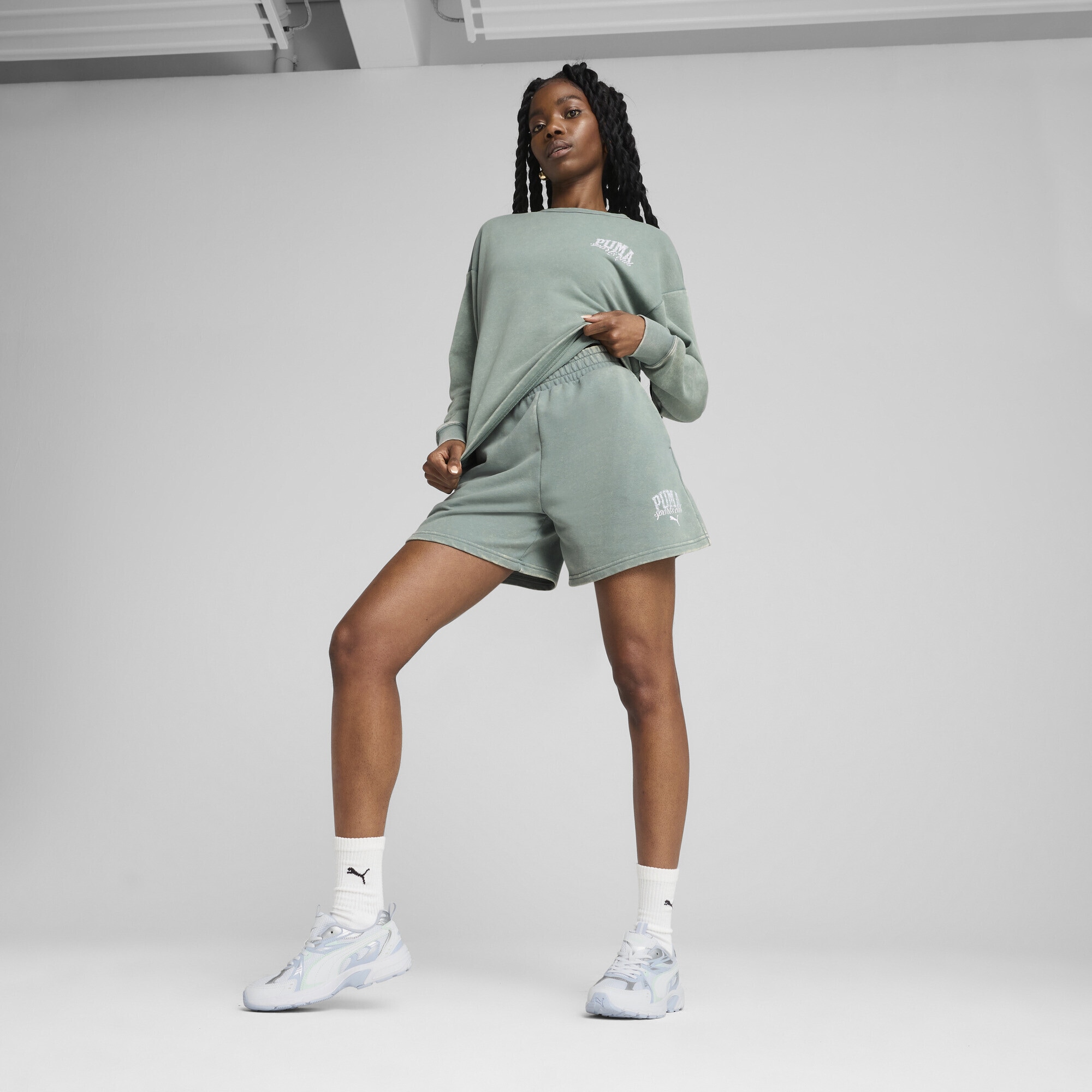 PUMA Sweatshirt »PUMA CLASS Bequemer Crewneck mit Waschung Damen«