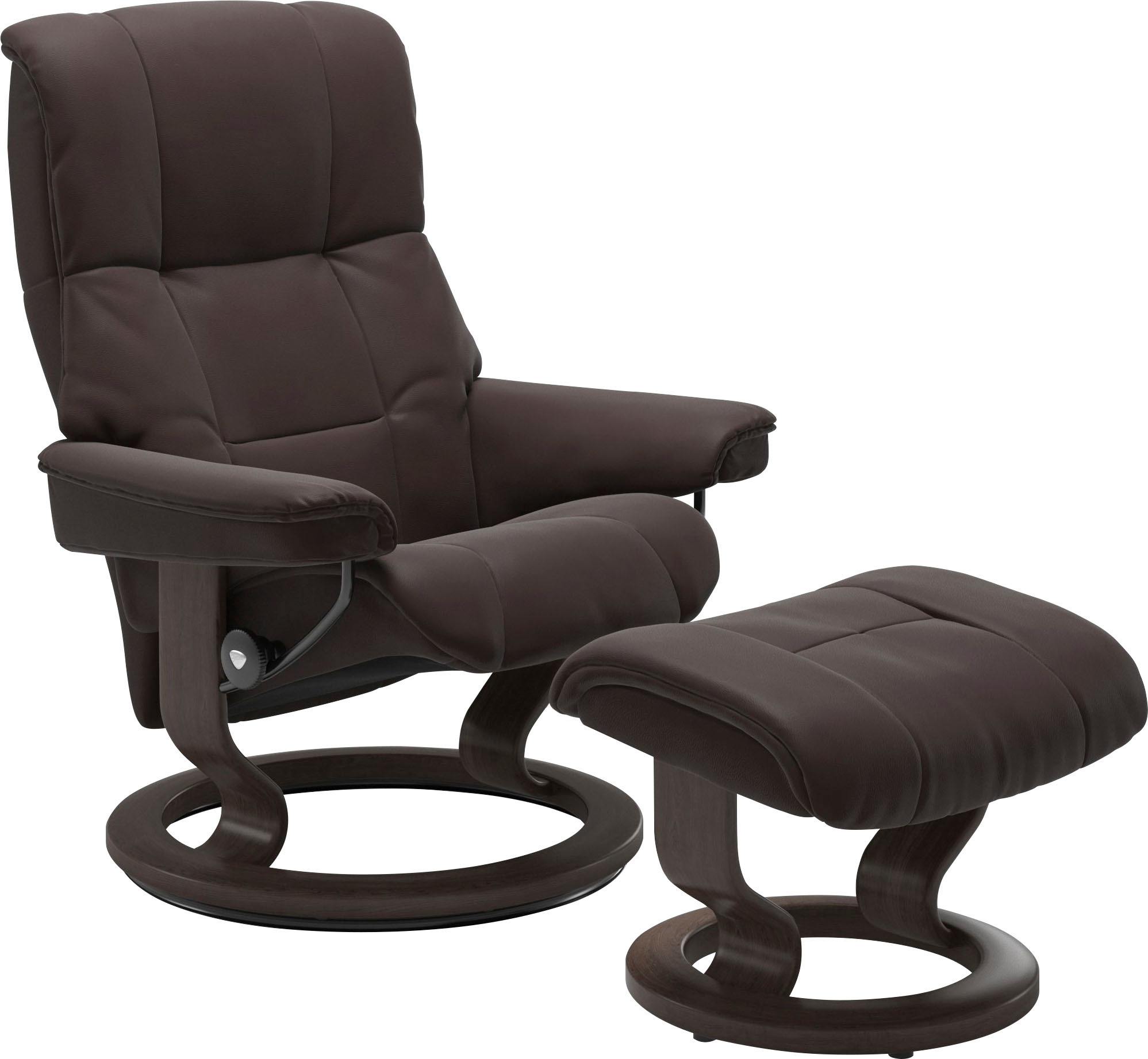 Stressless Mayfair Recliner & Ottoman Classic Base chocolate Paloma Leather 3
