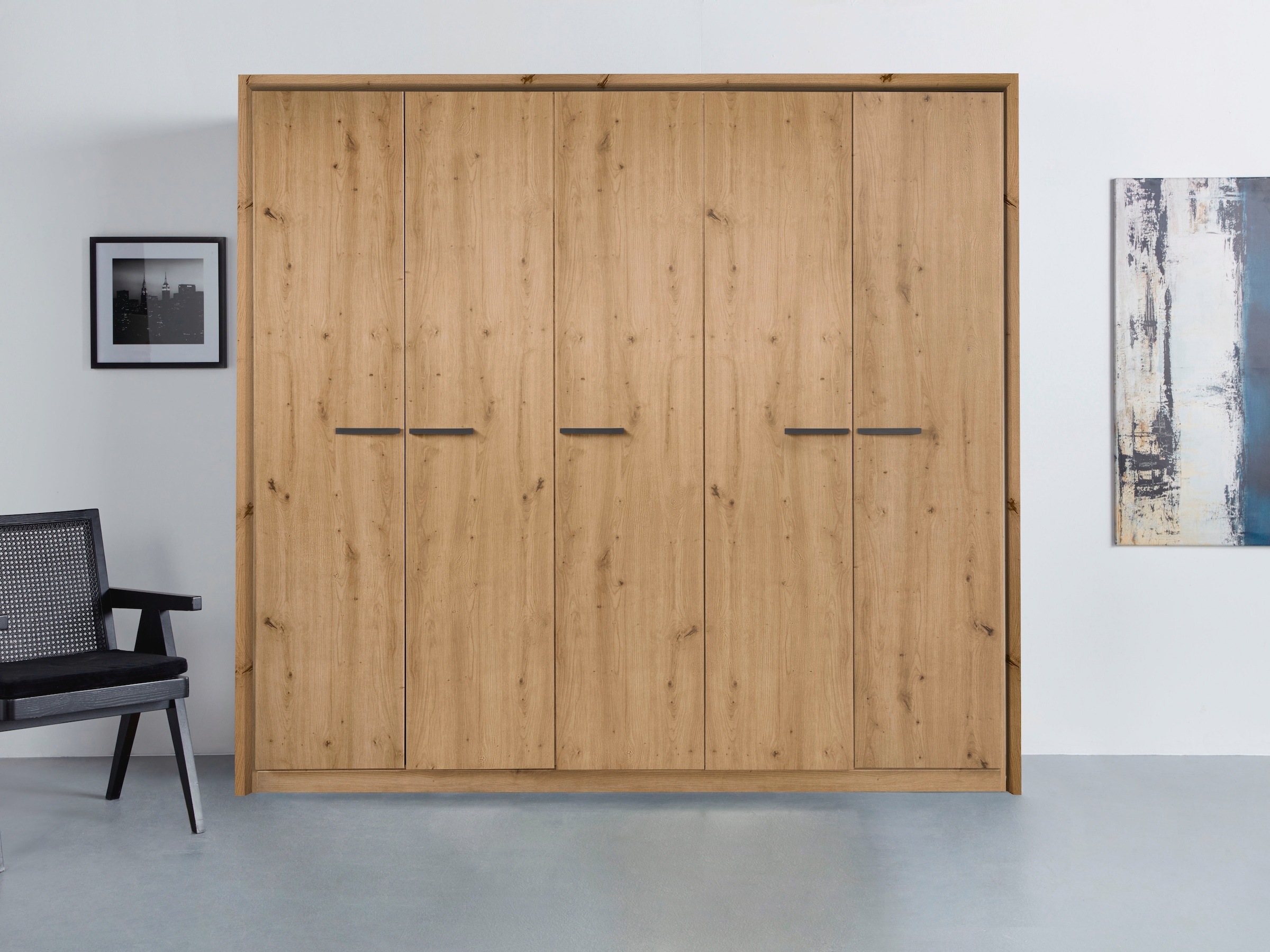 OTTO home "Mehrzweckschrank Aktenschrank Möbel Mietswohnung Schlafzimmer OTELI" erhältlich in Breiten 230/275 cm inkl. Innenschubladen und extra Böden, inkl. Passepartout optional mit Beleuchtung MADE IN GERMANY