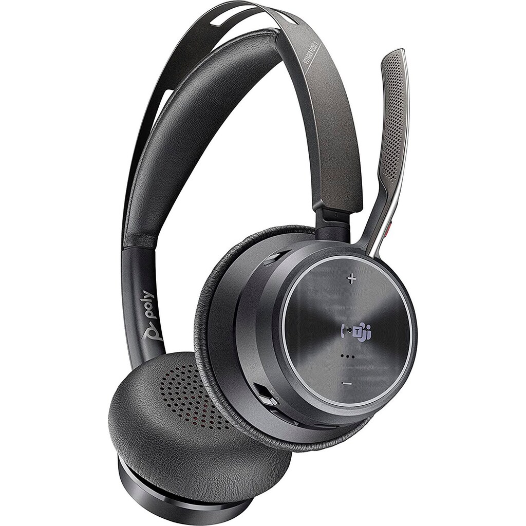 Poly Wireless-Headset »VOYAGER FOCUS 2 UC«, A2DP Bluetooth-AVRCP Bluetooth-HFP-HSP, Active Noise Cancelling (ANC)-Freisprechfunktion