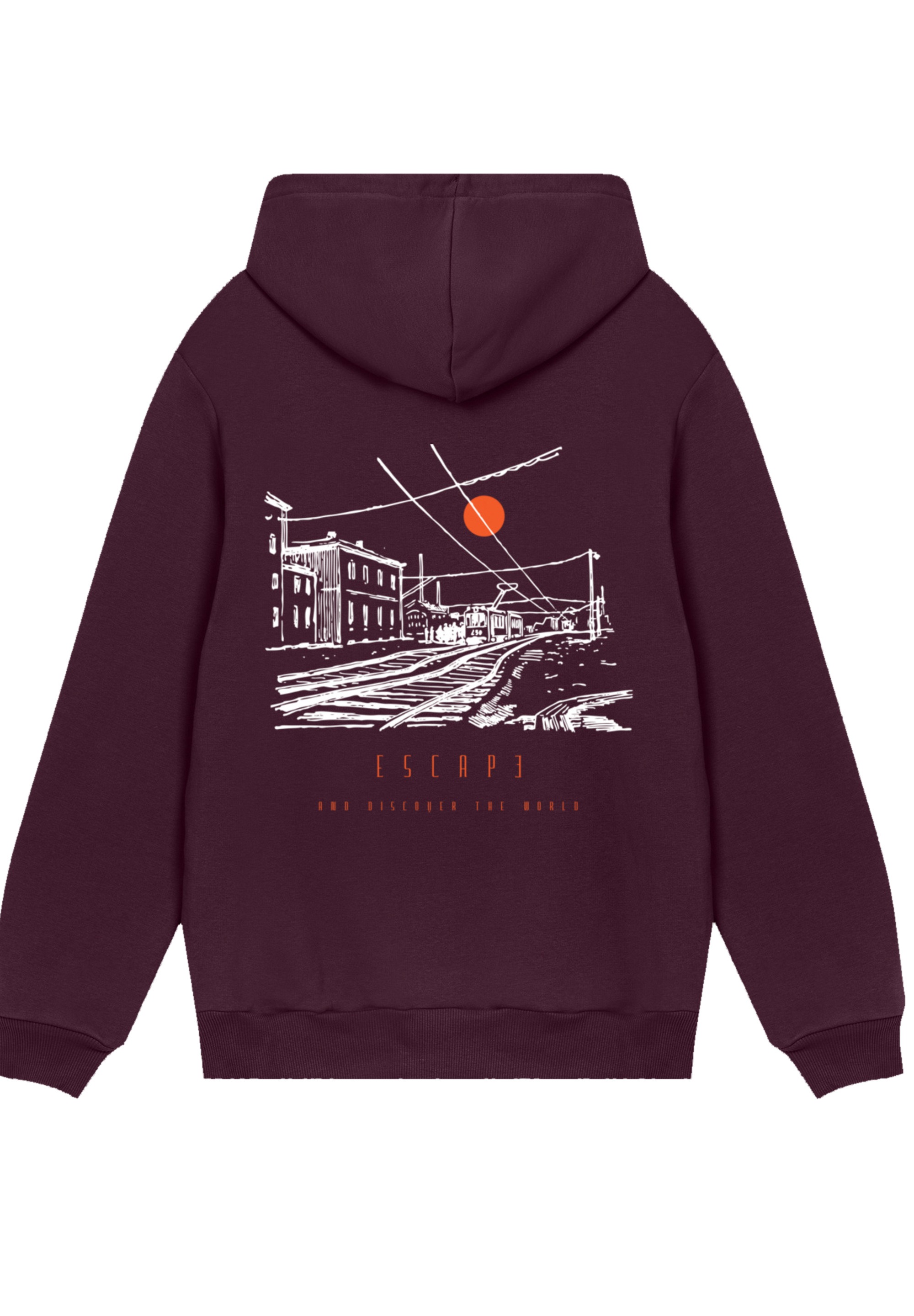 F4NT4STIC Kapuzenpullover "Escape Discover the World Town Train Station", P günstig online kaufen