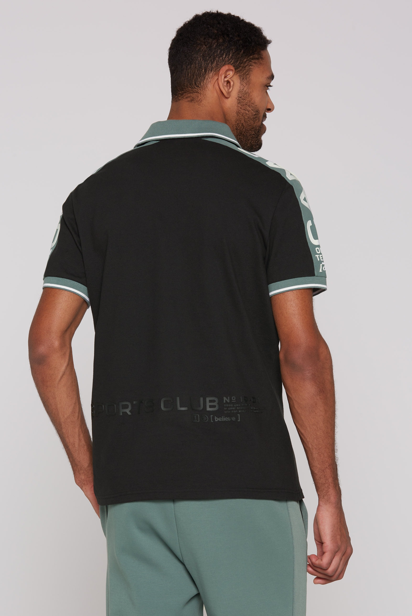 CAMP DAVID Poloshirt, mit V-Ausschnitt