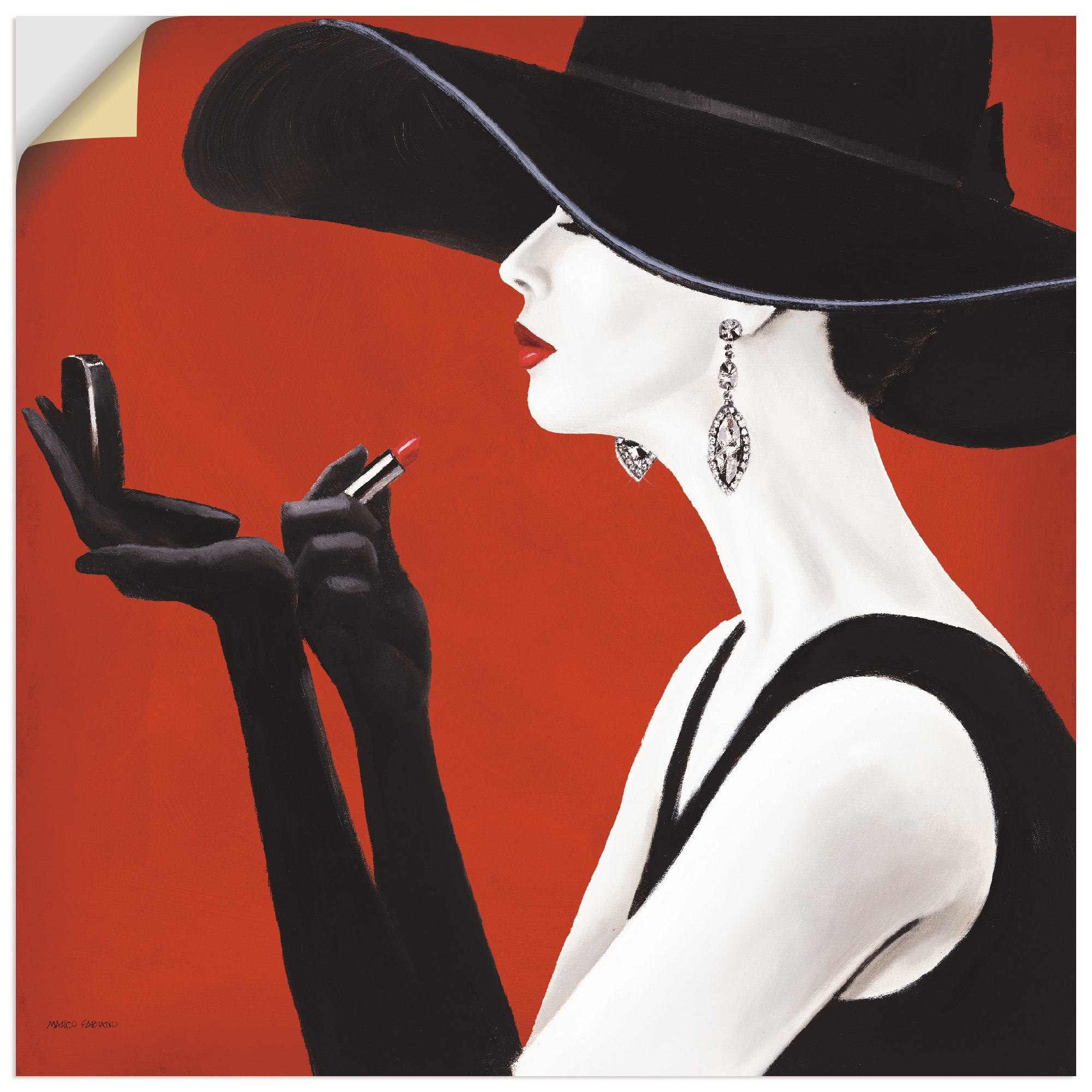 Artland Wandbild "Hut ab II", Frau, (1 St.), als Leinwandbild, Poster, Wand günstig online kaufen