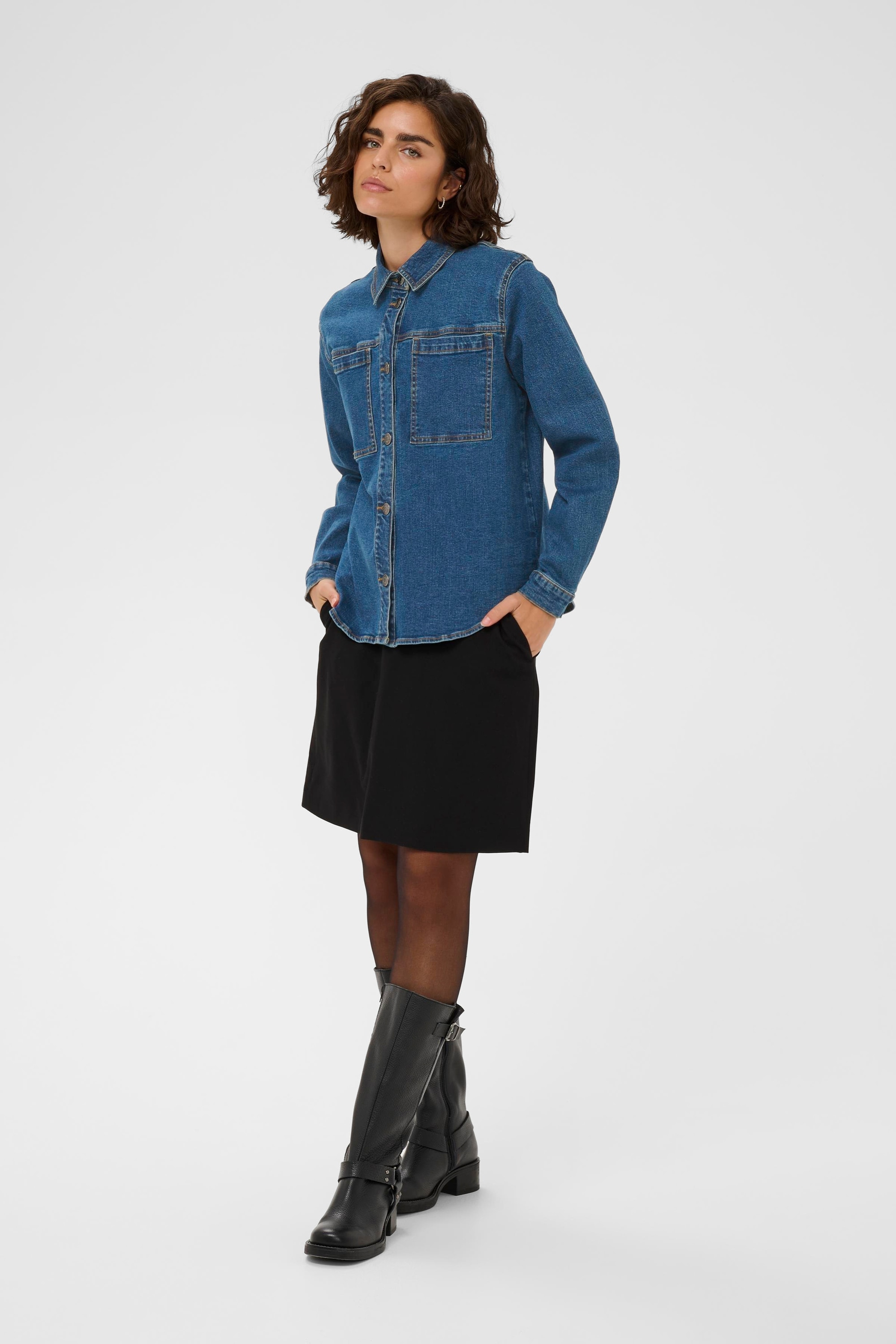 KAFFE Jeansbluse »Jeanshemd KAlena«