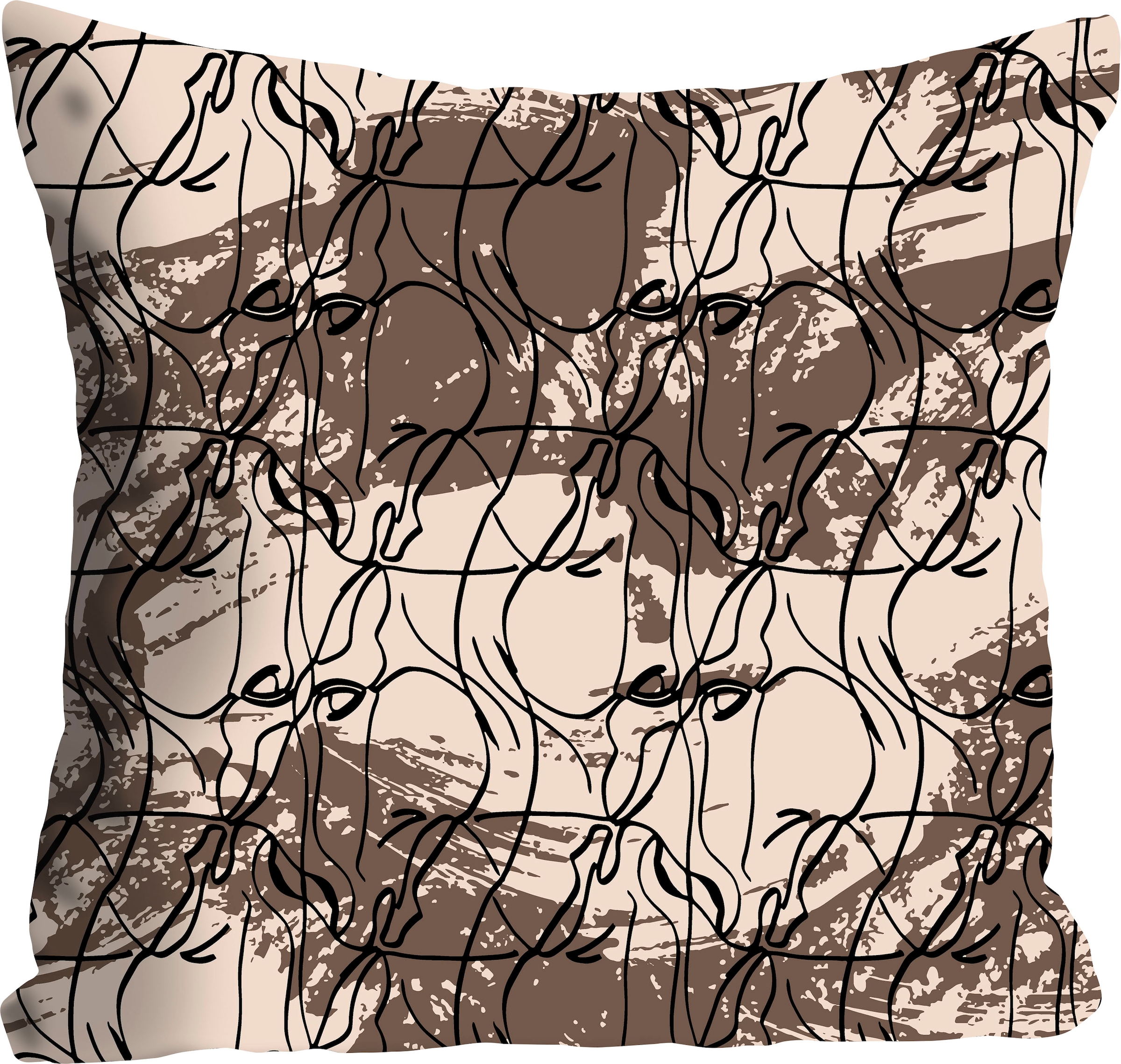 queence Dekokissen »Celda«, Kissenhülle,Abstrakt,Geometrisch,Muster,Modern,Kreativ,Farbenfroh