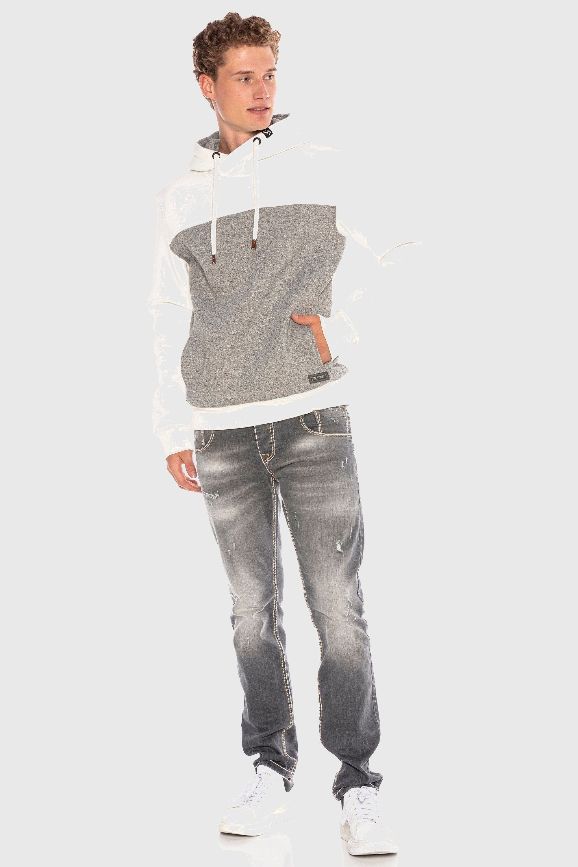 Thumbnail - Cipo & Baxx Kapuzenpullover "Sweatshirts" 1 Stk. im Kontrast-Look