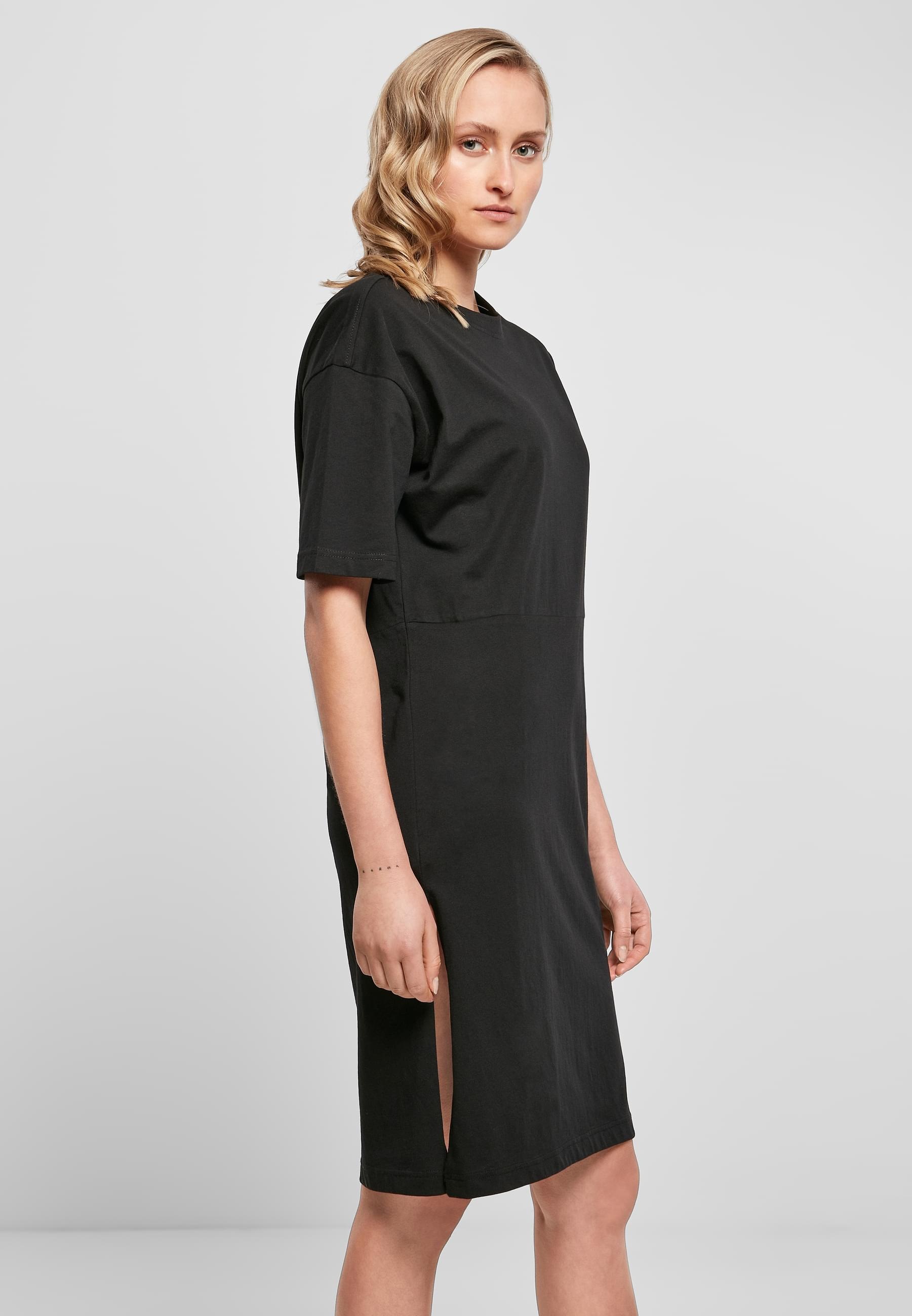 URBAN CLASSICS Shirtkleid »Urban Classics Damen Ladies Organic Oversized Slit Tee Dress«, (1 tlg.)