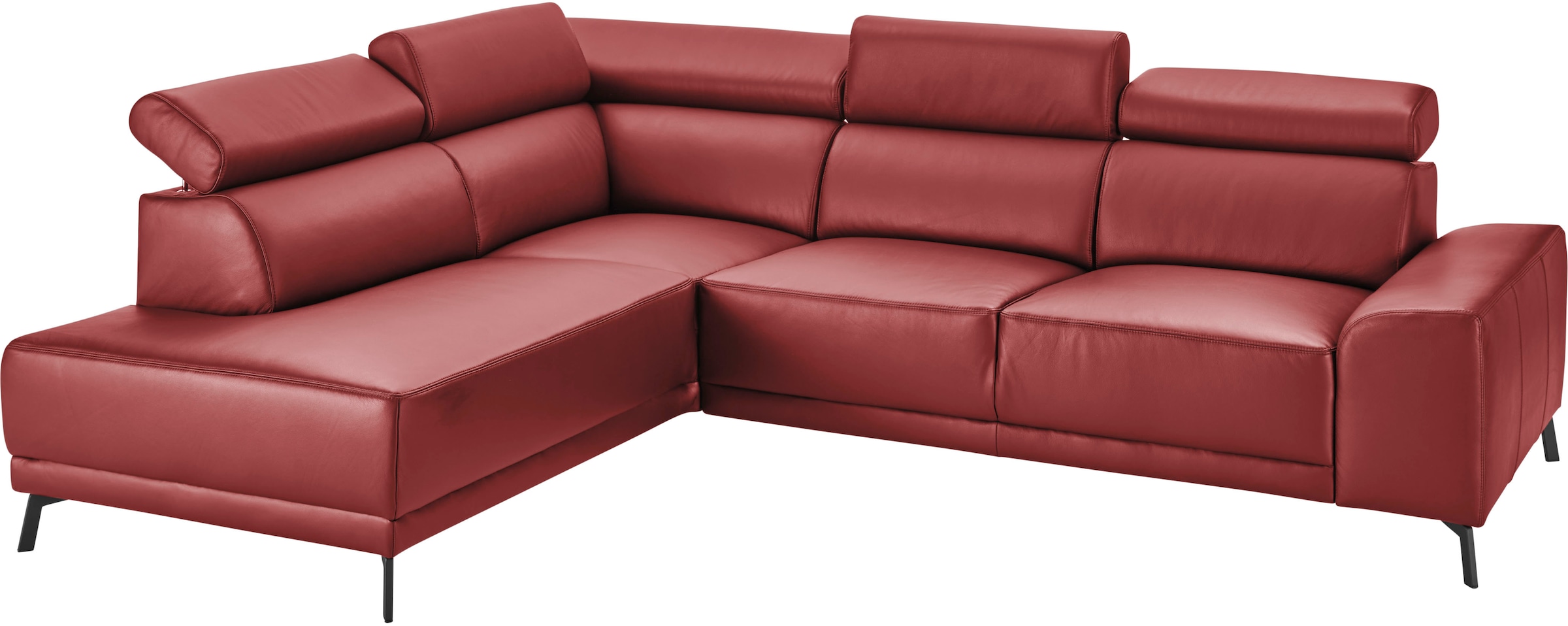 3C Candy Ecksofa »Greve B/T/H: 249/209/79 cm L-Form«, wahlweise mit motorischem Sitzvorzug, manuelle Kopfteilverstellung