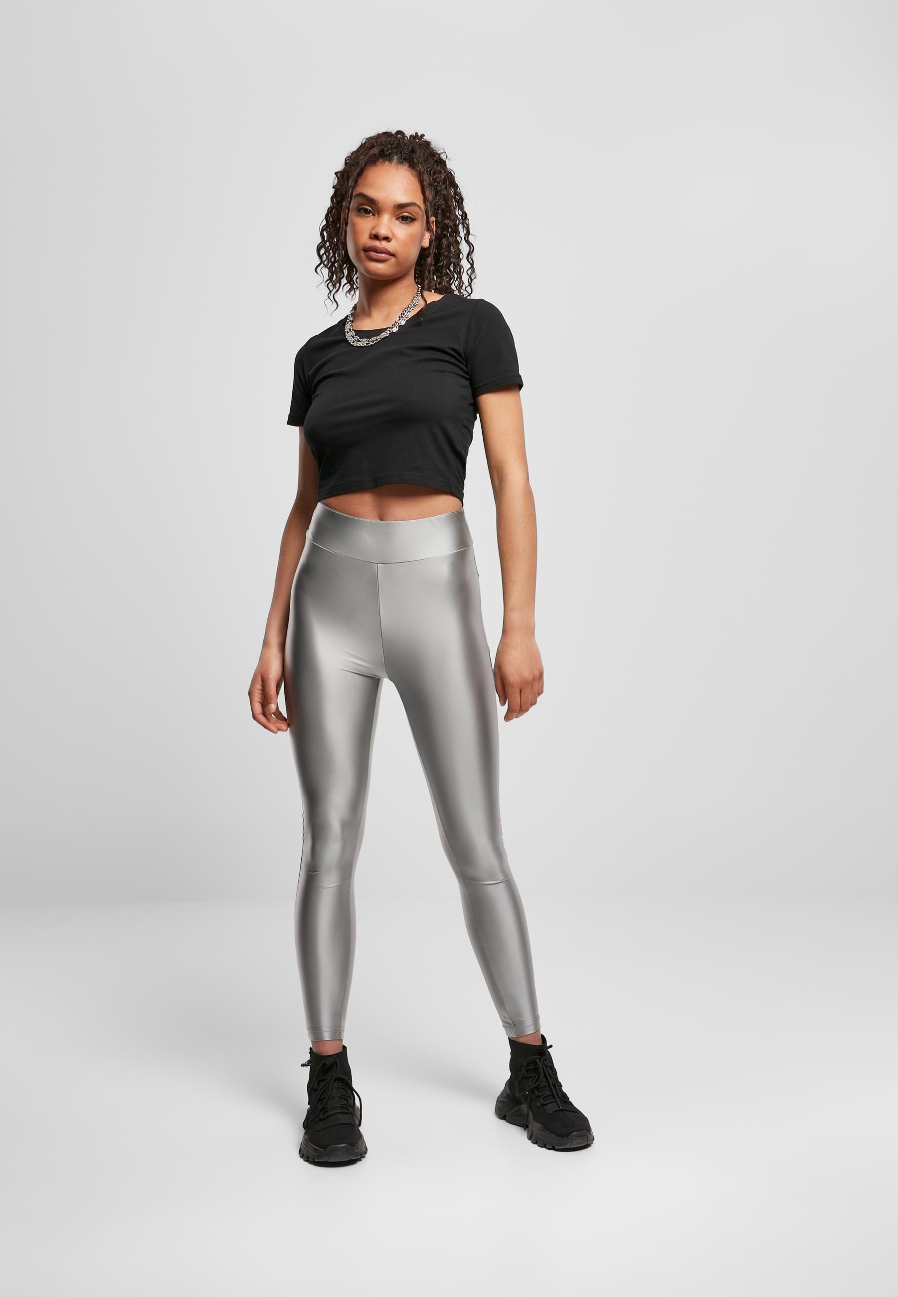 URBAN CLASSICS Leggings »Urban Classics Damen Ladies Highwaist Shiny Metallic Leggings«
