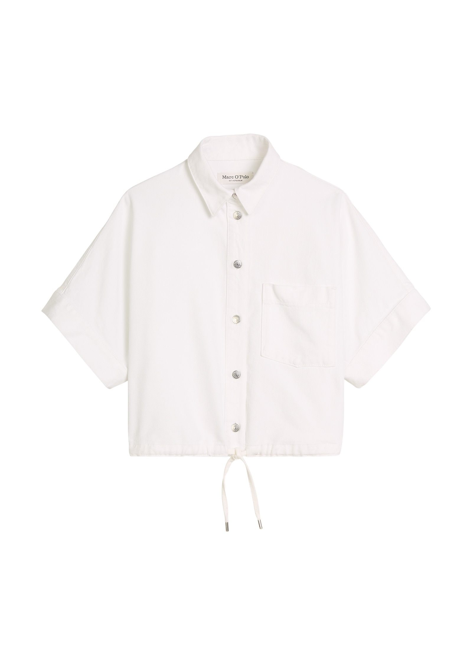 Marc O'Polo Kurzarmbluse »aus Organic-Cotton-Lyocell-Mix«