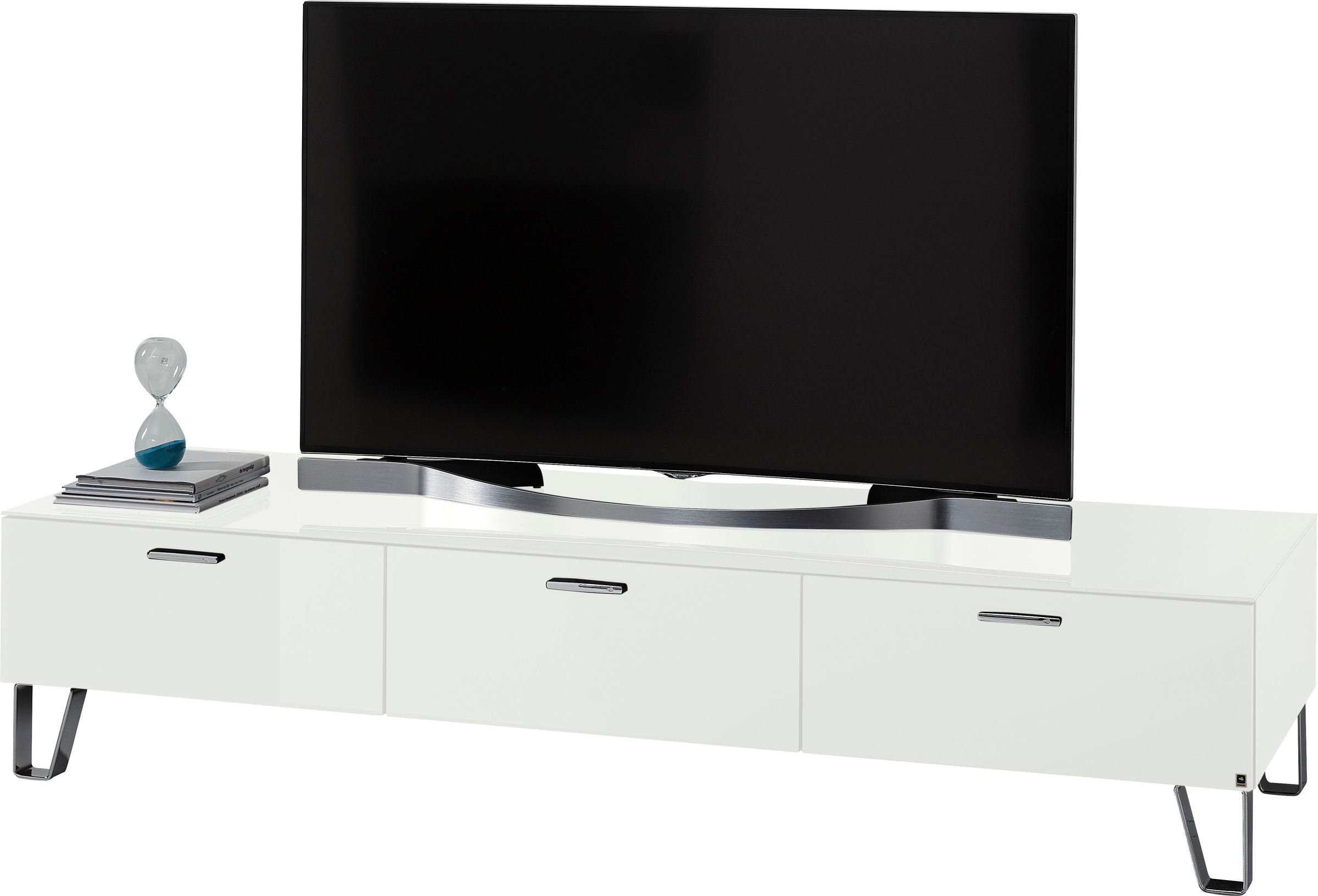 LEONARDO TV-Bank »Cube«, mit Sicherheitsglas und edlem MDF Holz, Breite 189 cm