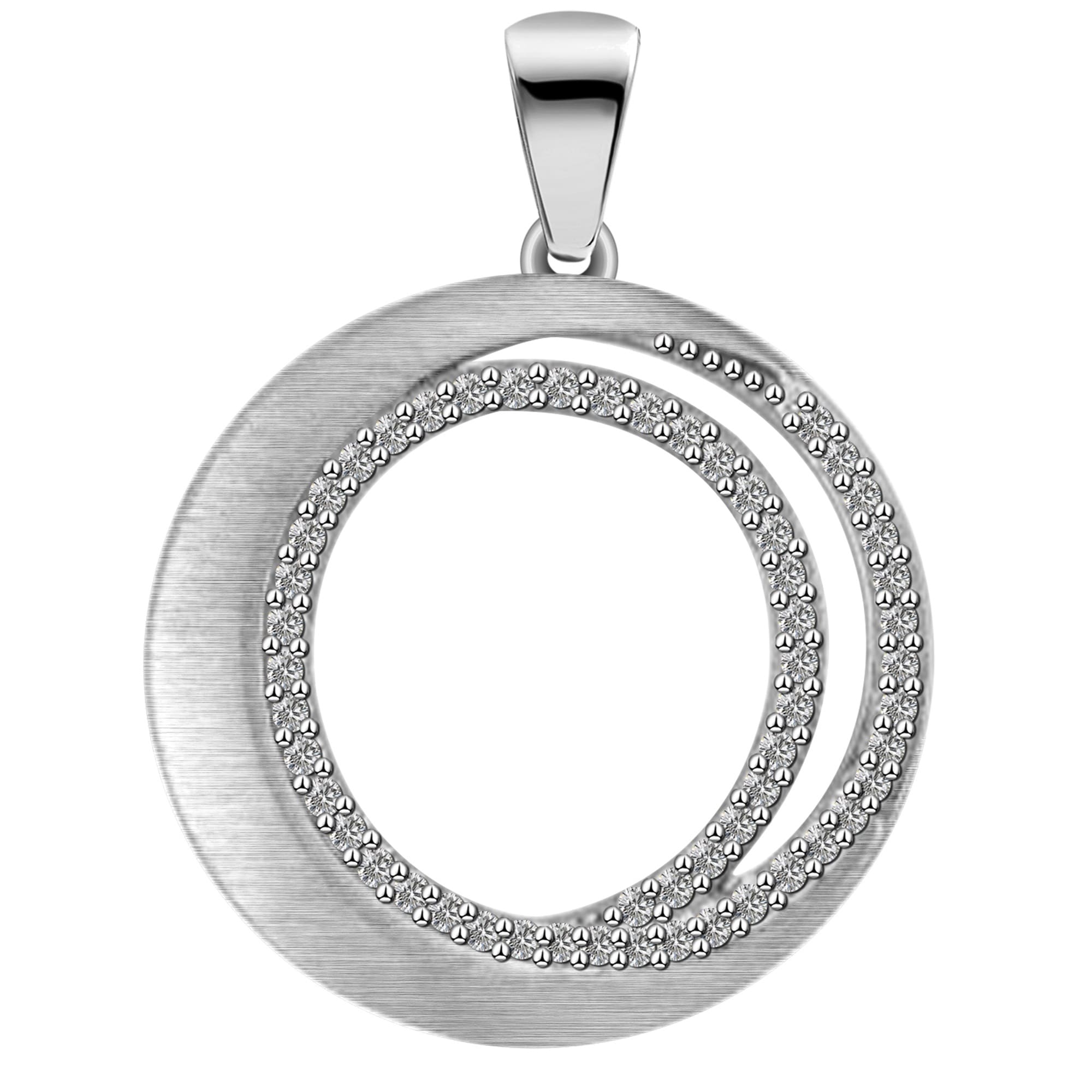 Adelia´s Kettenanhänger »Anhänger Kreis aus 925 Silber mit Zirkonia« online  bestellen | BAUR
